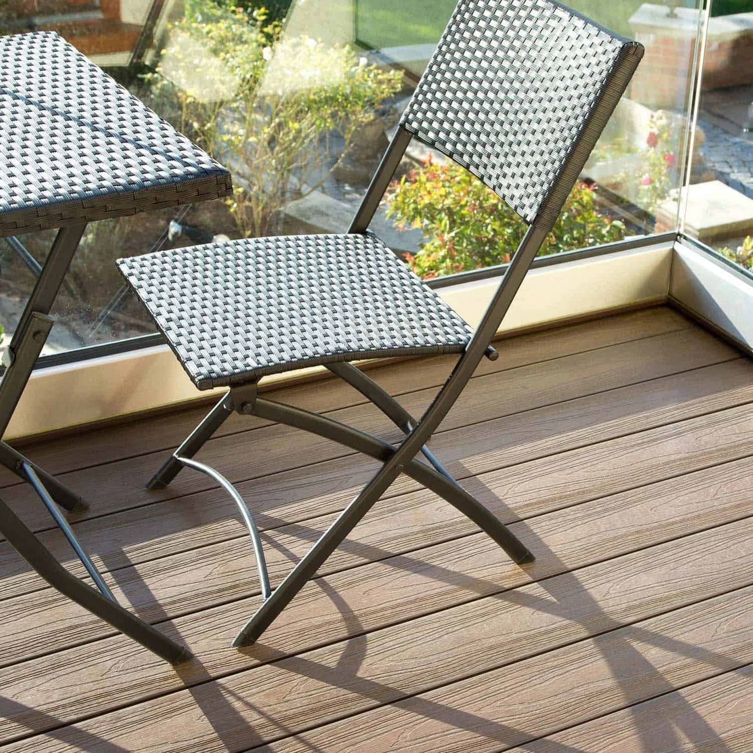 NeoTimber Deluxe Wide Composite Decking Board – Chocolate – Lifestyle Deck View