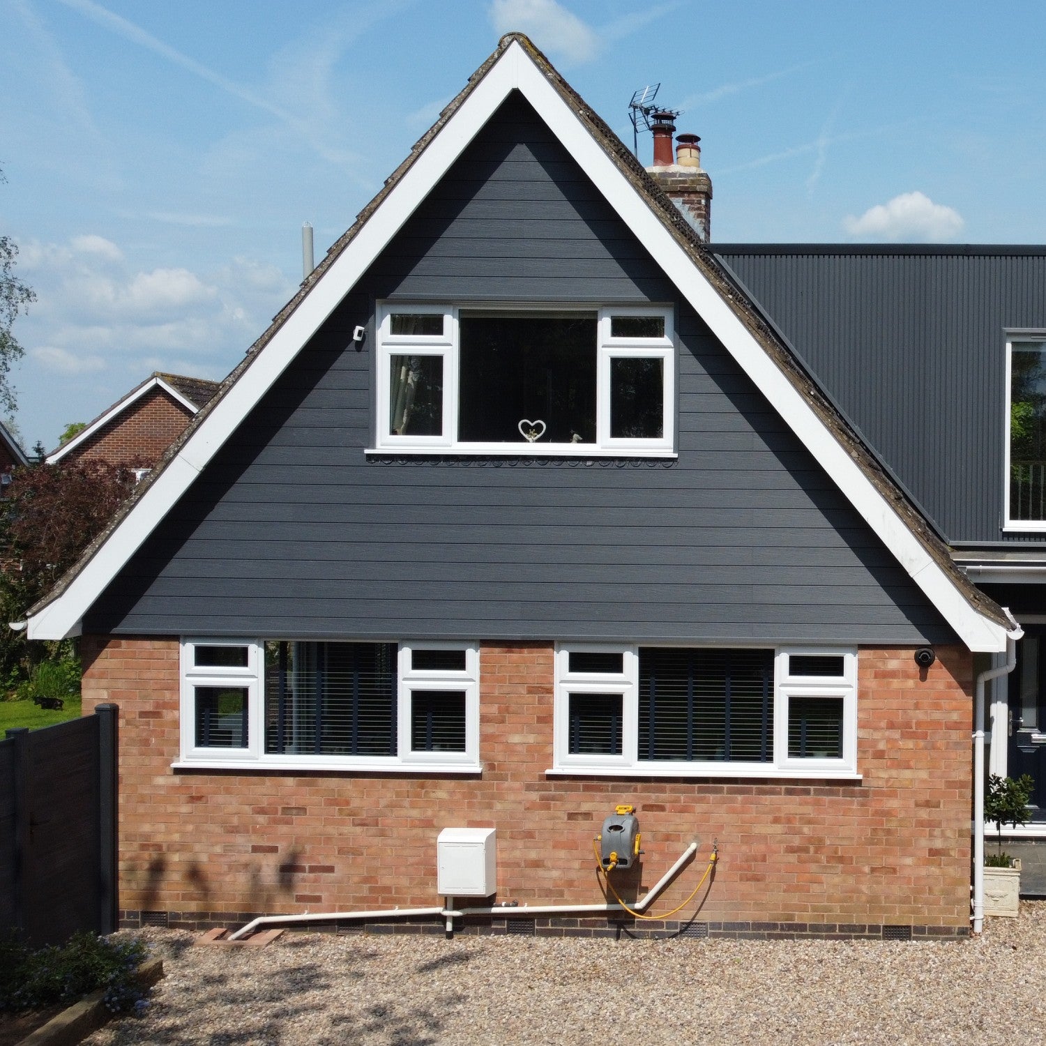 NeoTimber Deluxe Woodgrain Grey Composite Cladding – Residential Installation