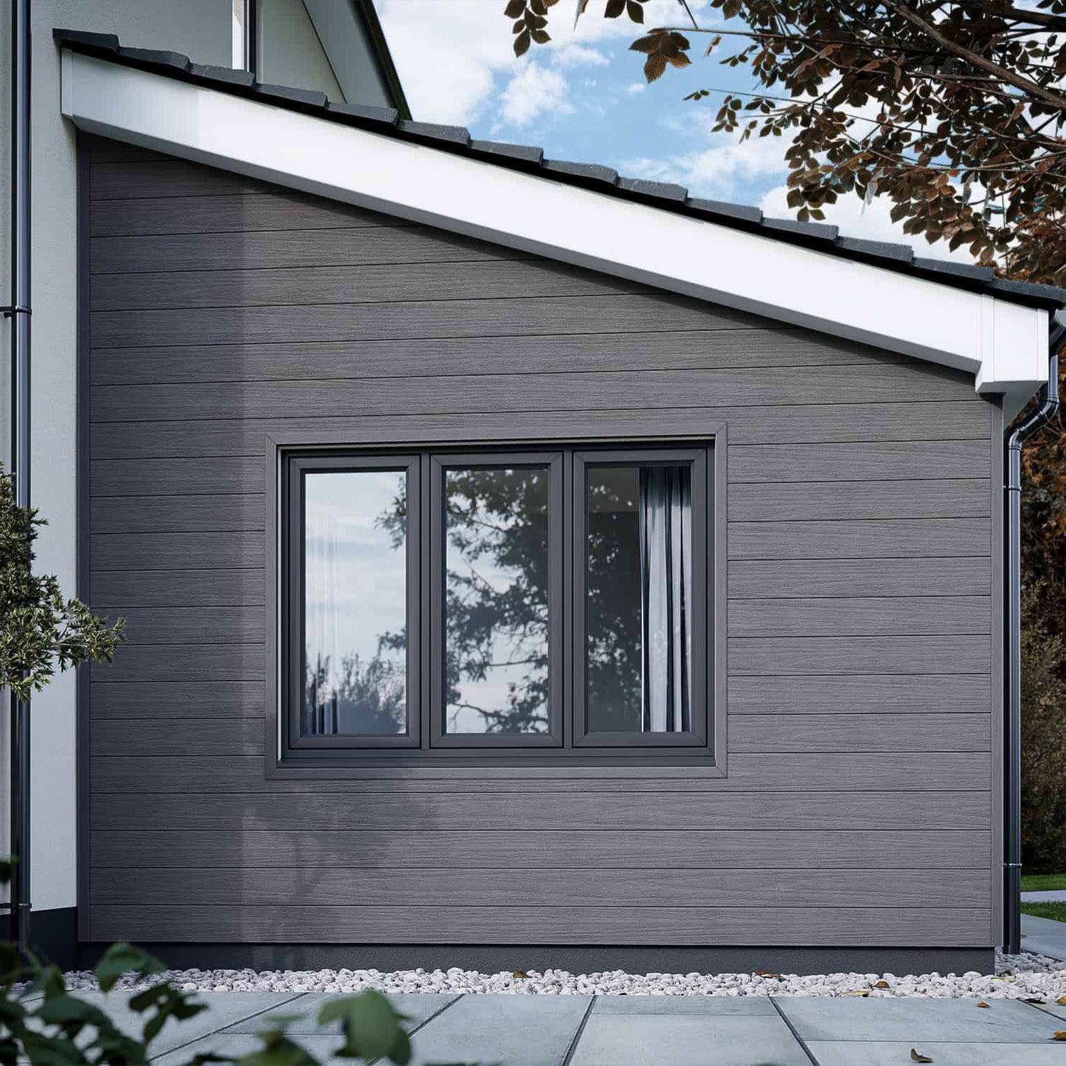 Deluxe Woodgrain Grey Composite Cladding Board