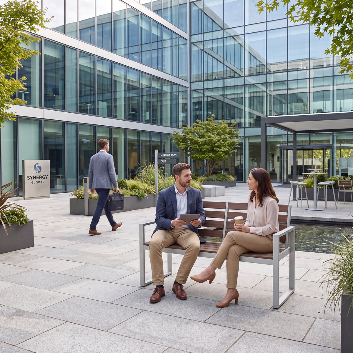 Composite Double Chair – Comfortably Seats Two in Commercial and Communal Spaces