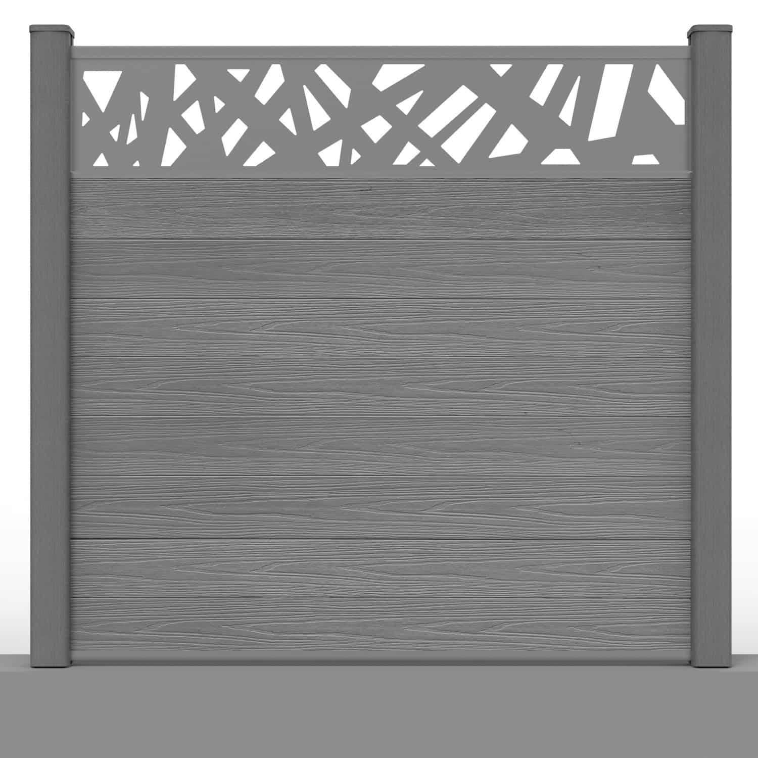 Deluxe composite fence panel set - contemporary design