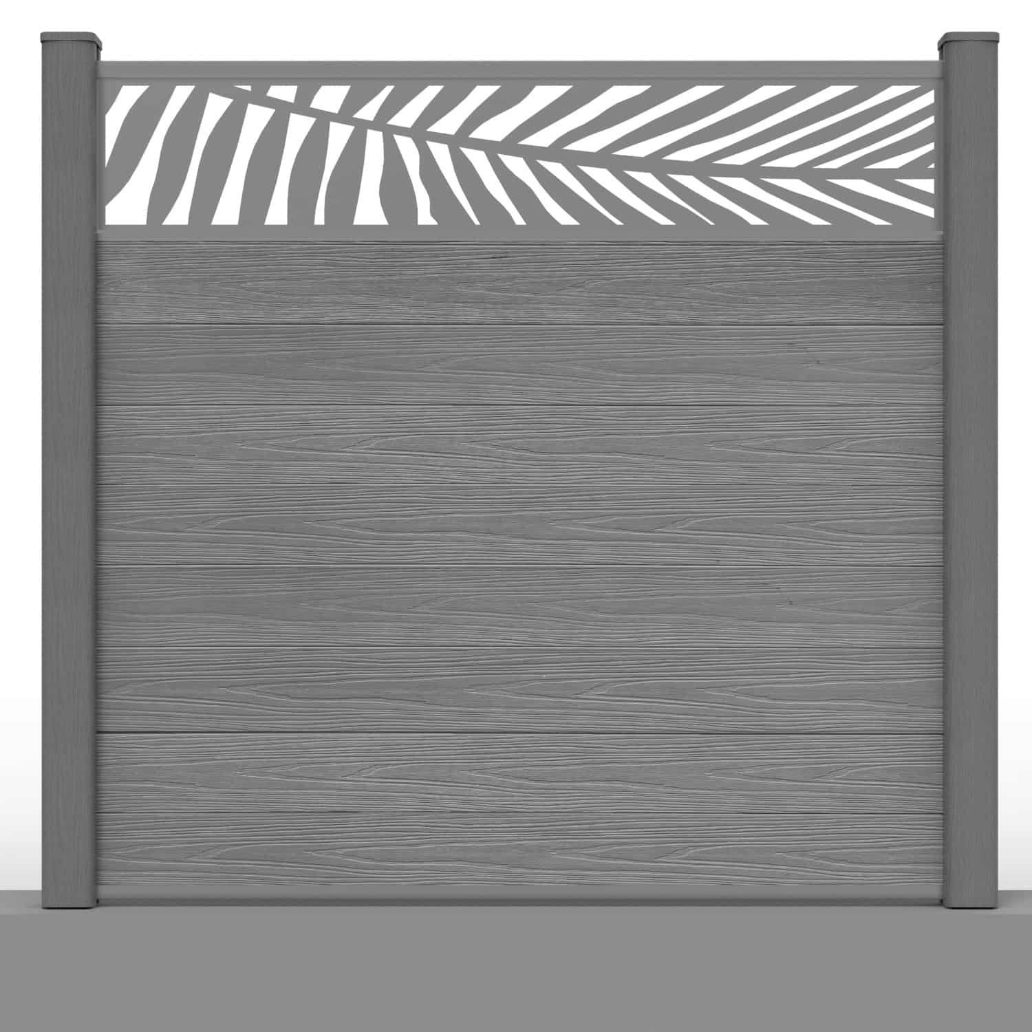 Deluxe composite fence panel set - leaf design