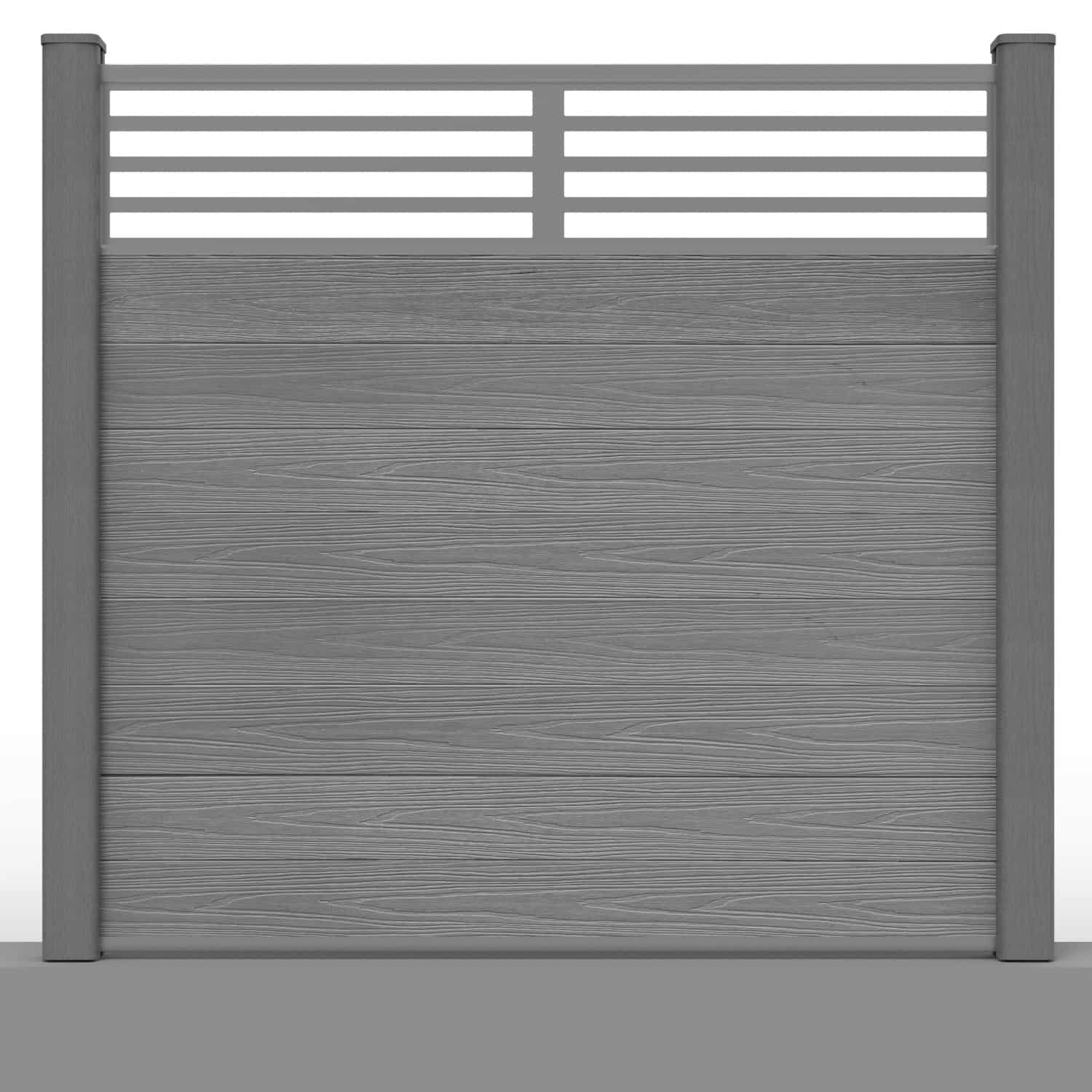 Deluxe composite fence panel set - linear design