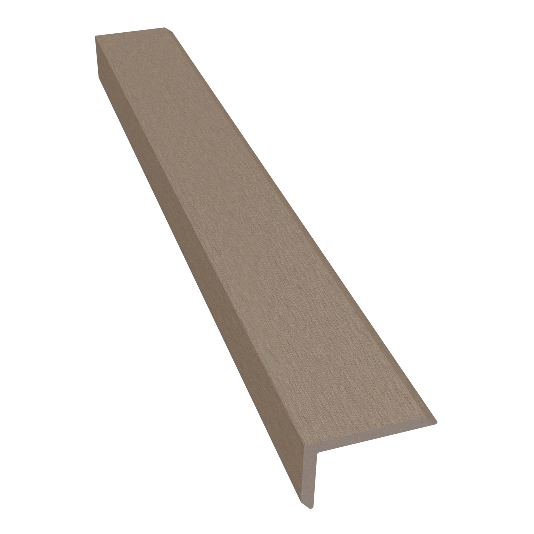 NeoTimber Classic Composite Decking Corner Trim – Teak – Non-FSC Clearance – Angled Close Up