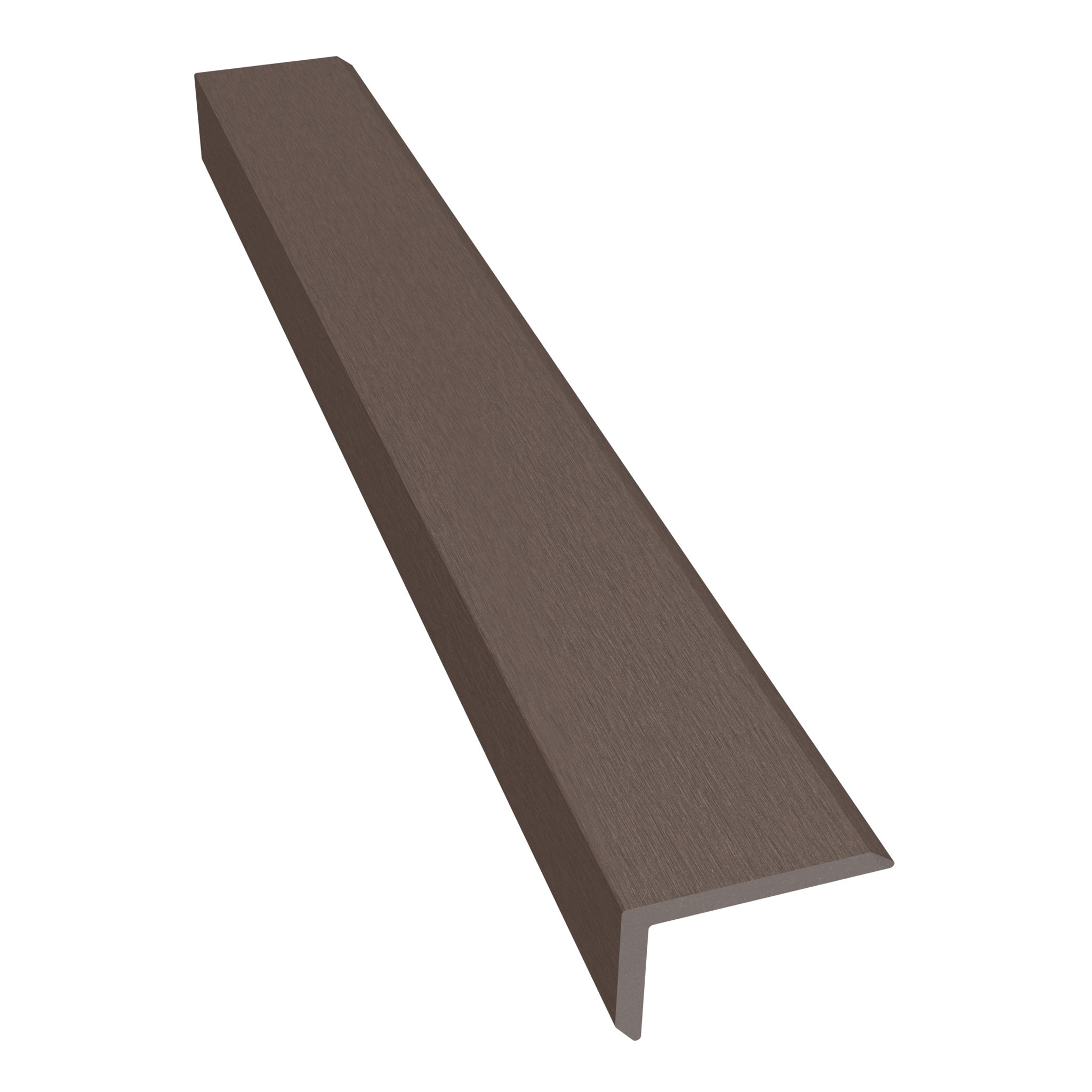 NeoTimber Classic Composite Cladding Corner Trim – Chocolate – Non-FSC Clearance – Angled Close Up