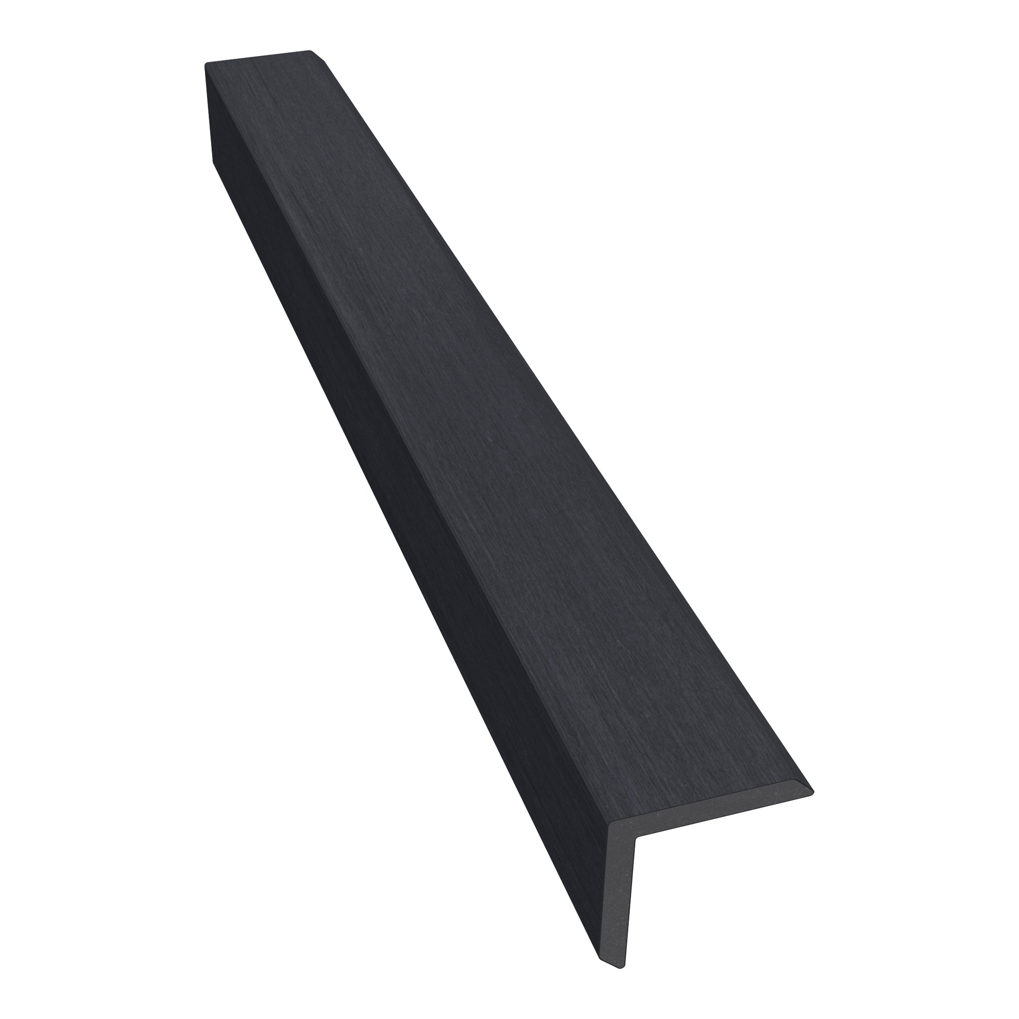 NeoTimber Deluxe & Slatted Composite Cladding Corner Trim – Charcoal – Angled Close Up