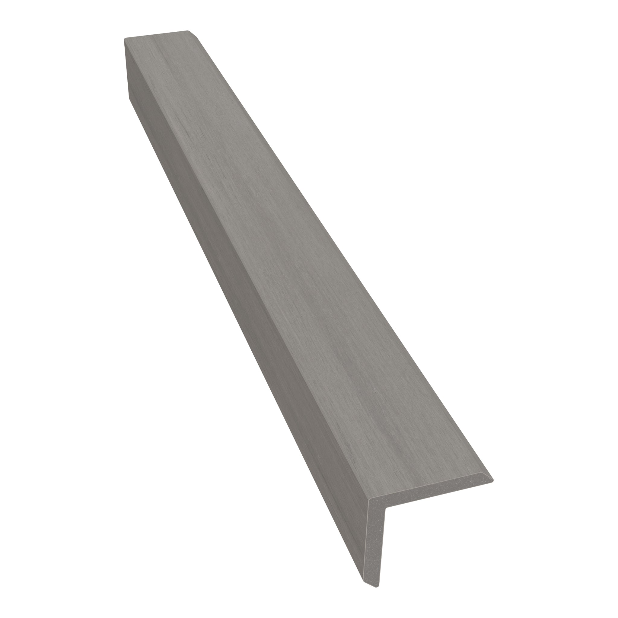 NeoTimber Deluxe & Slatted Composite Cladding Corner Trim – Silver Birch – Angled Close Up