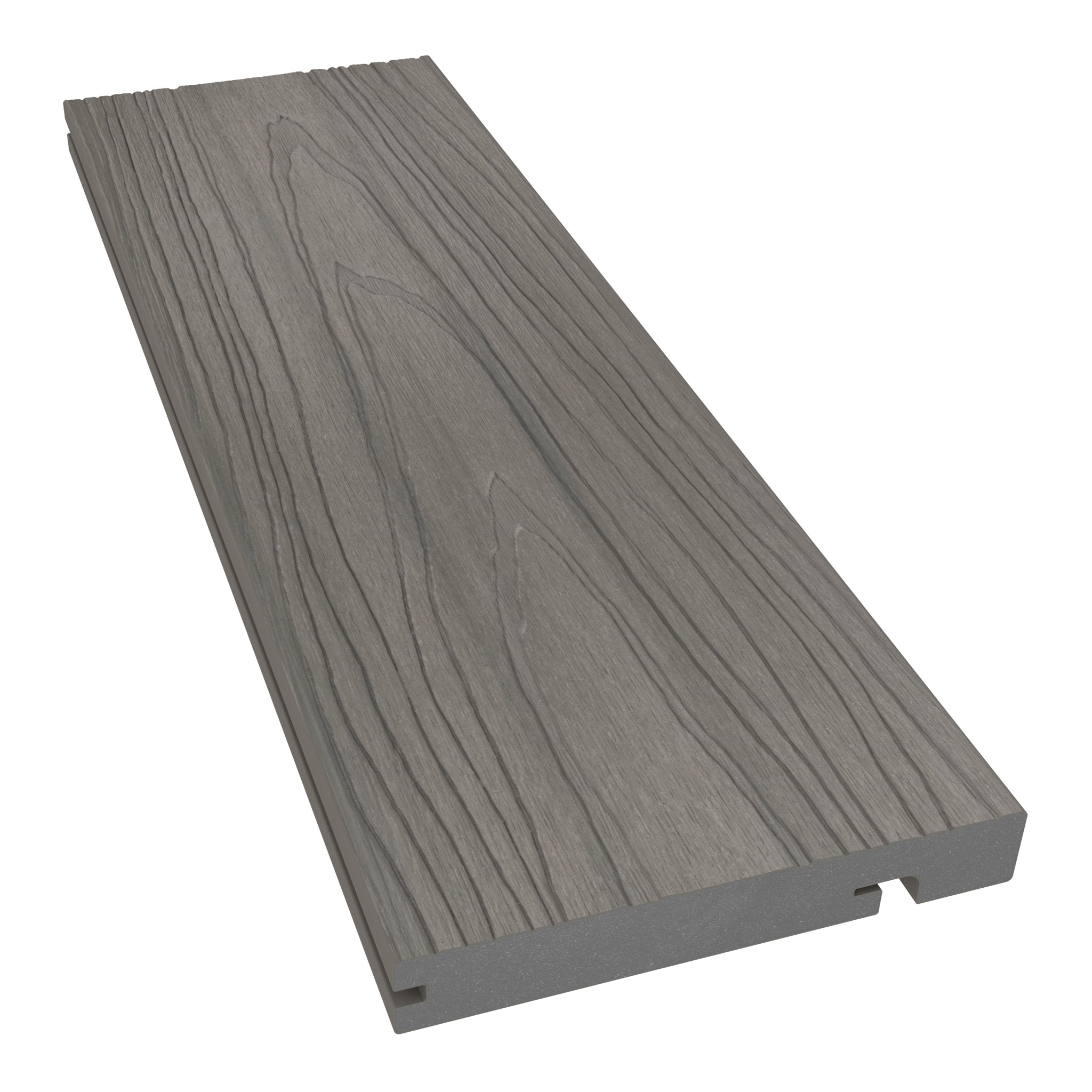 NeoTimber Deluxe Woodgrain Composite Decking Edge Board – Antique – Non-FSC Clearance – Angled Close Up