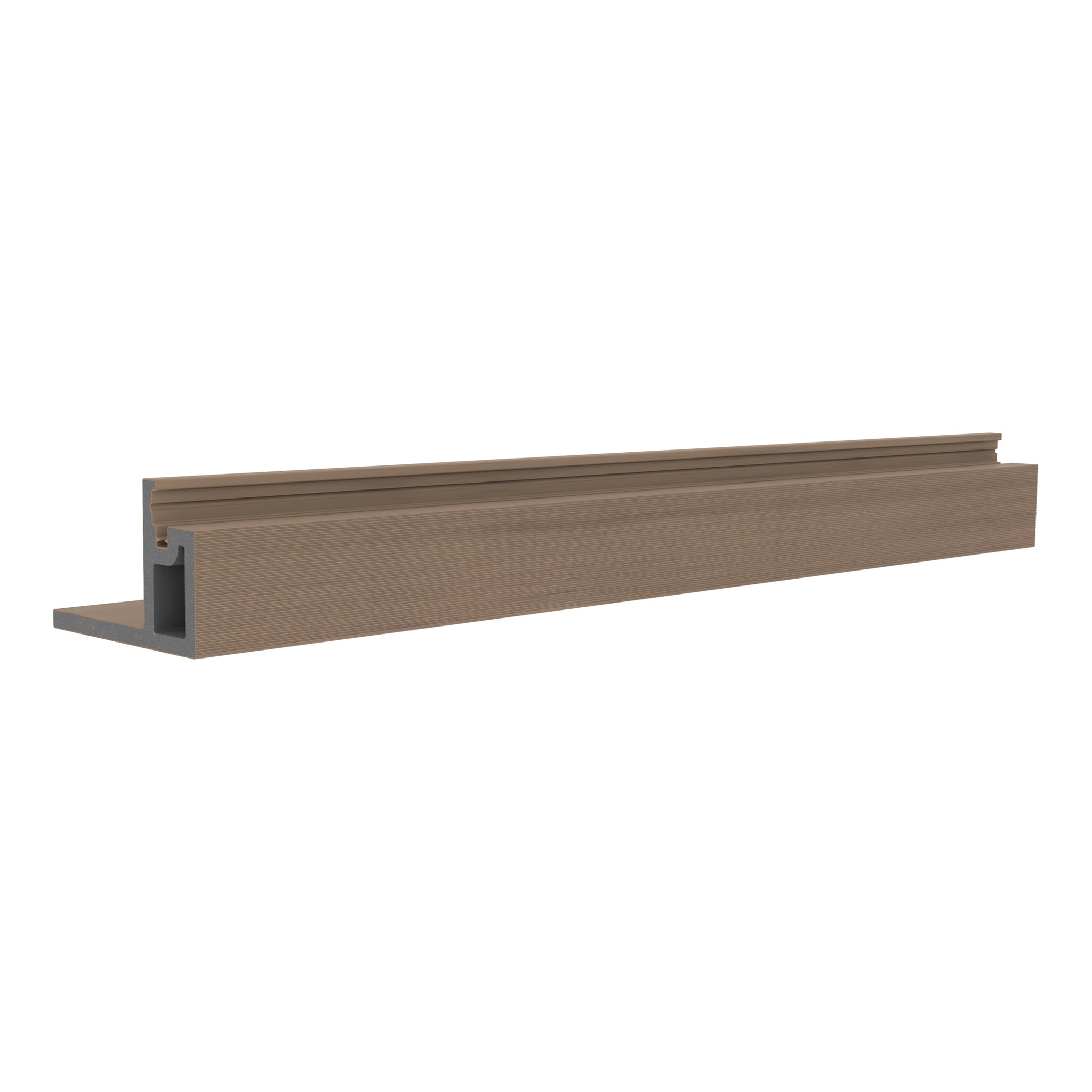 NeoTimber Slatted Composite Cladding End Trim – Oak – Angled Close Up