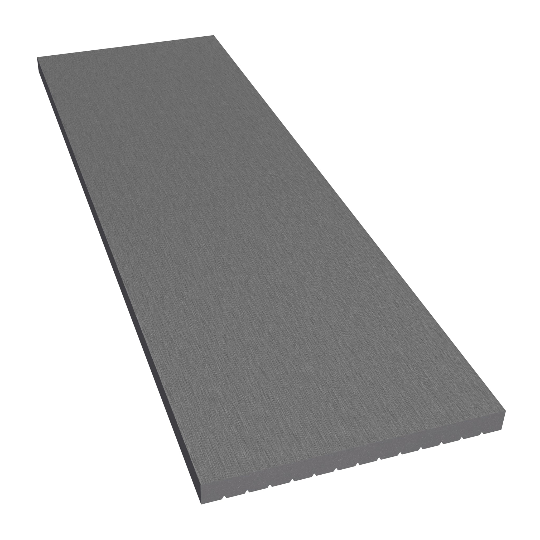 NeoTimber Classic Composite Decking Fascia Board – Grey – Angled Close Up