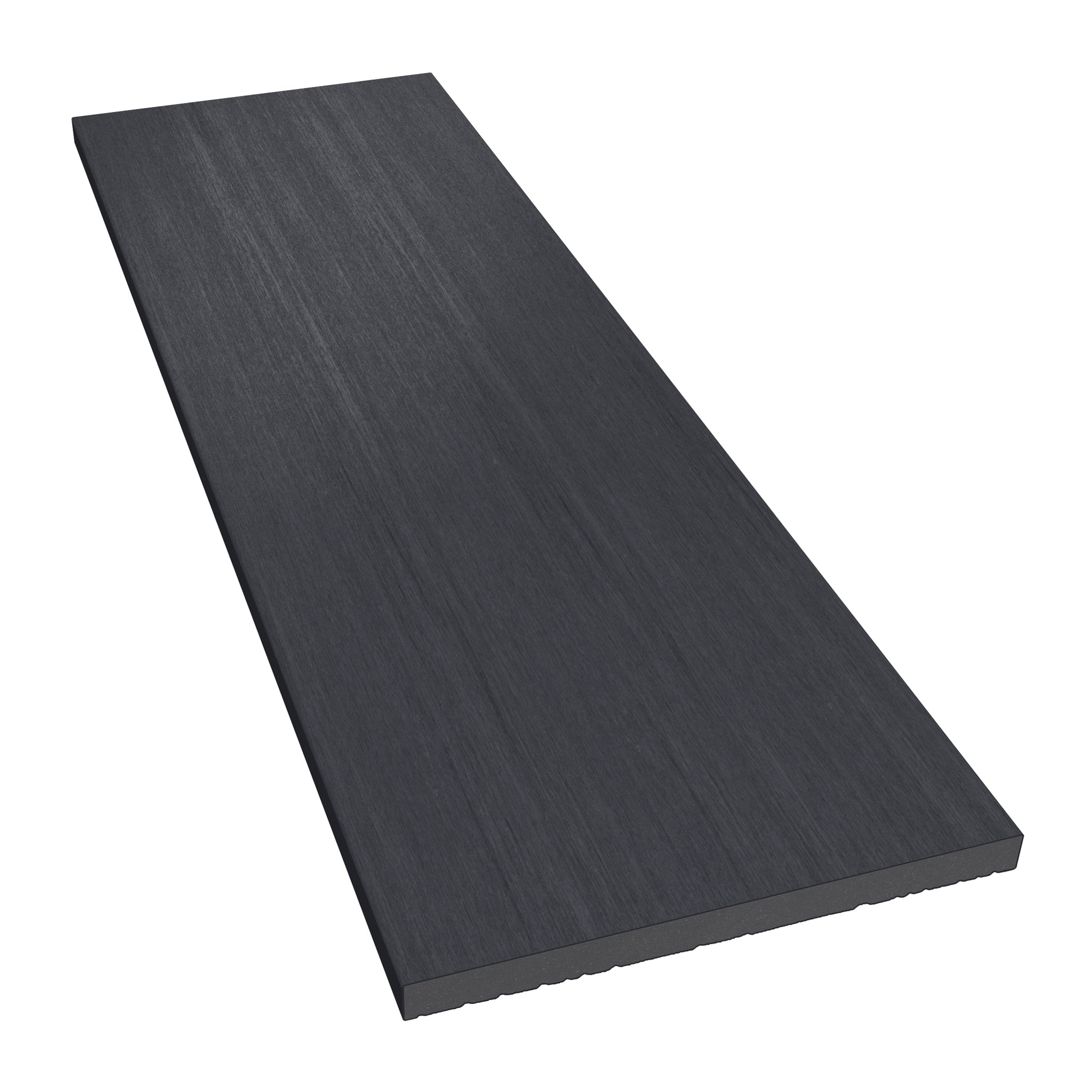 NeoTimber Deluxe & Slatted Composite Cladding Fascia Board – Chocolate – Angled Close Up - Sanded