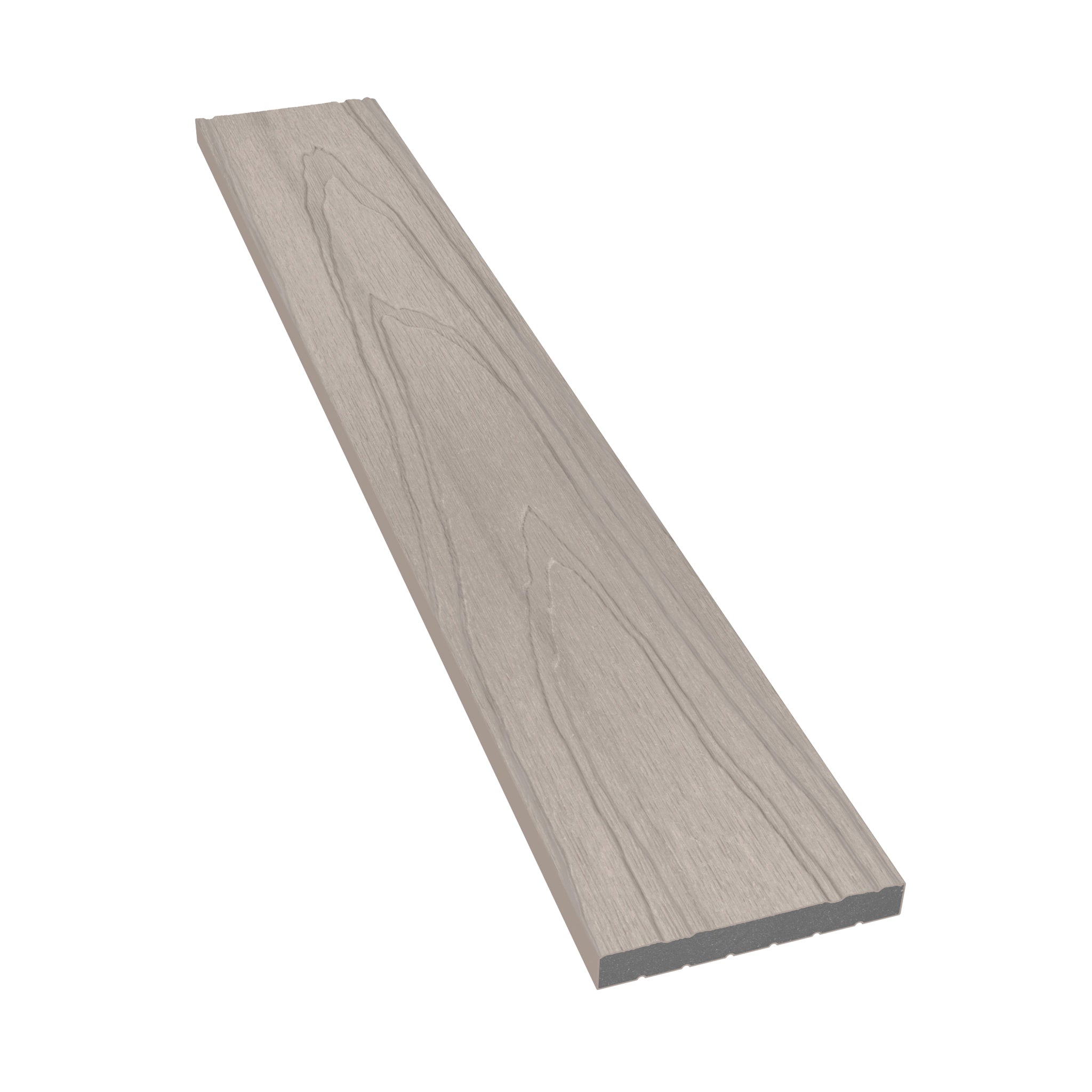 NeoTimber Deluxe Composite Decking Skirting Trim – Ash White – Angled Close Up