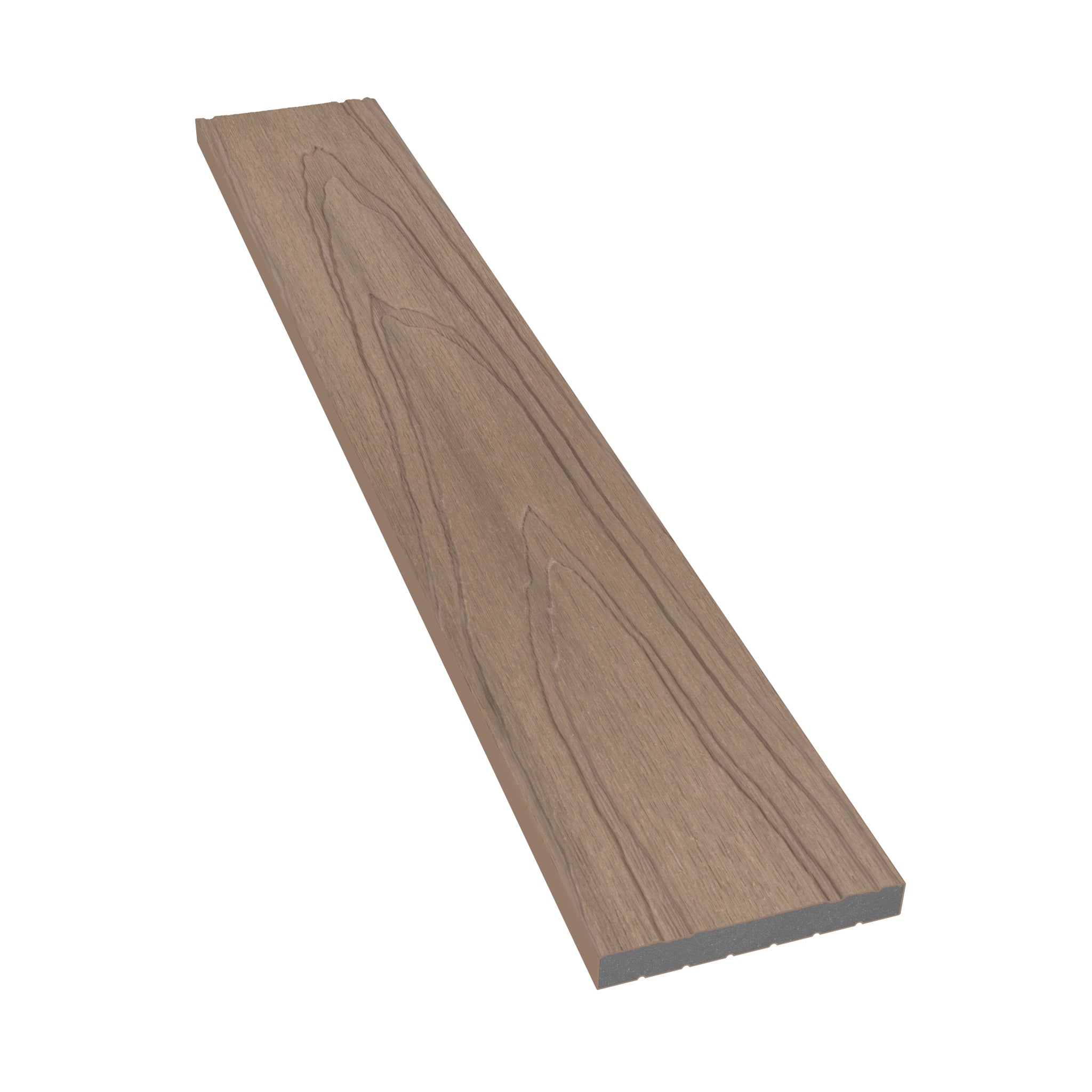 NeoTimber Deluxe & Slatted Composite Cladding Skirting Trim – Oak – Angled Close Up
