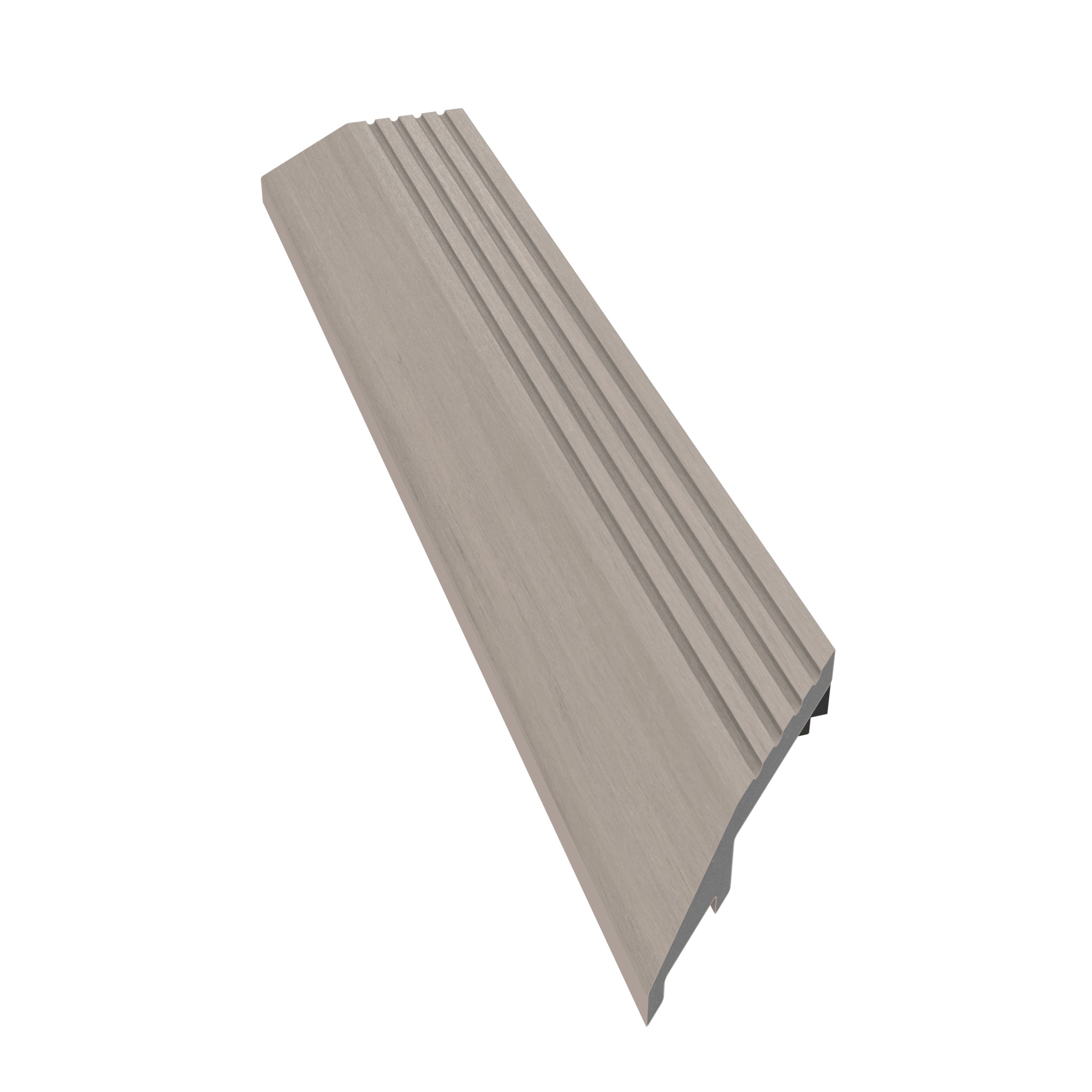 NeoTimber Deluxe Deck Tile Corner Edge Ramps – Ash White – Angled Close Up