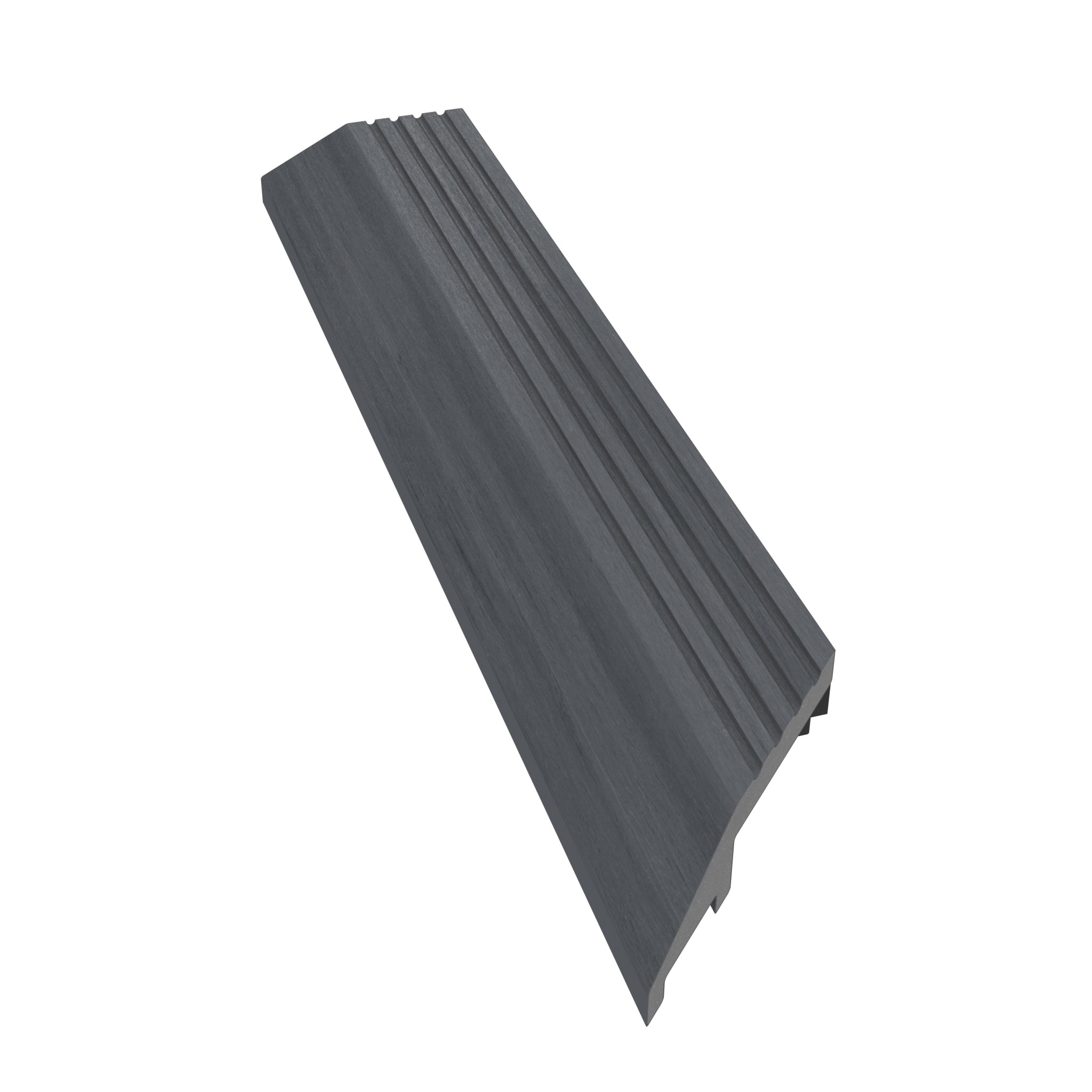 NeoTimber Deluxe Deck Tile Corner Edge Ramps – Grey – Angled Close Up