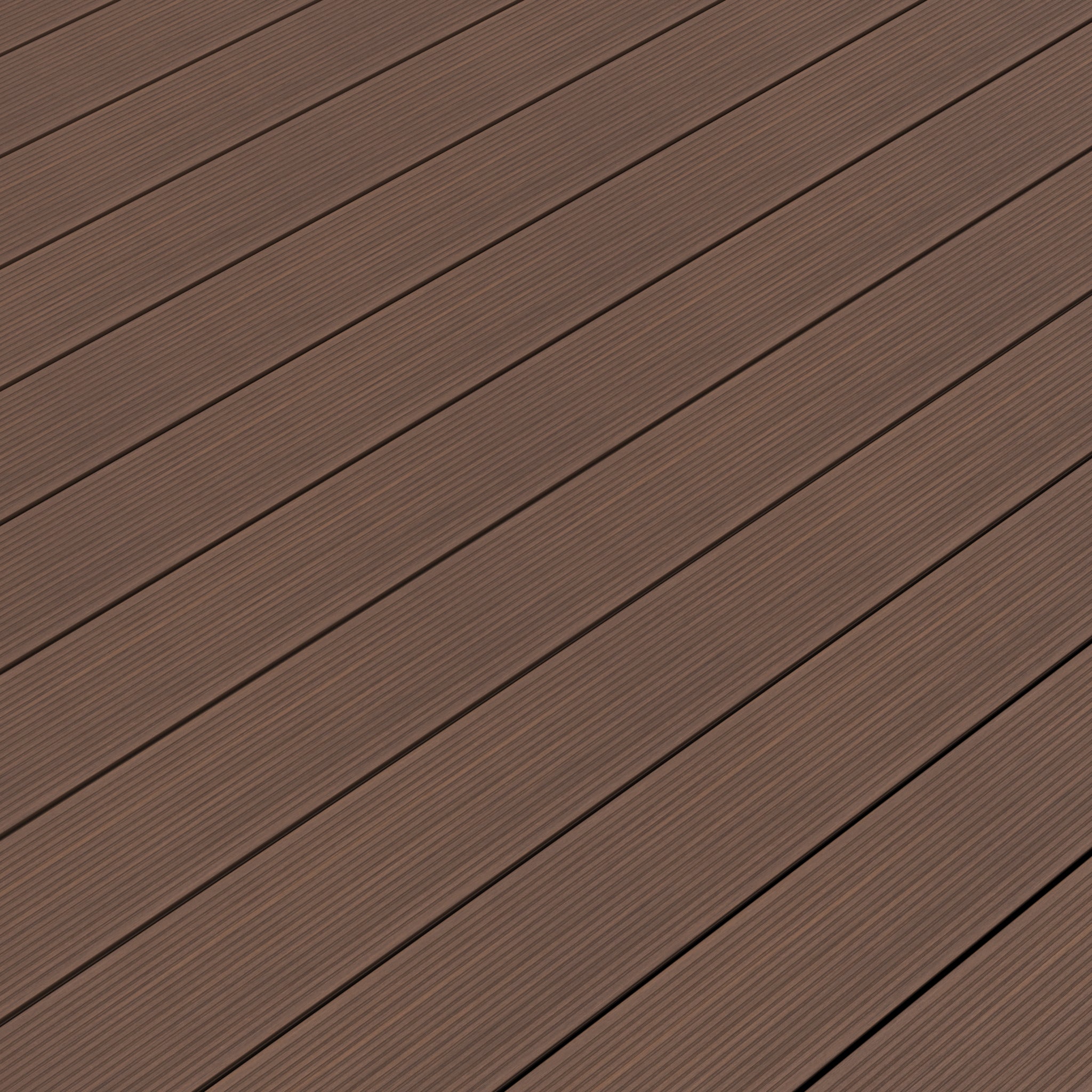 NeoTimber Deluxe Hollow Composite Decking – Teak – Surface Texture Detail - Grooved