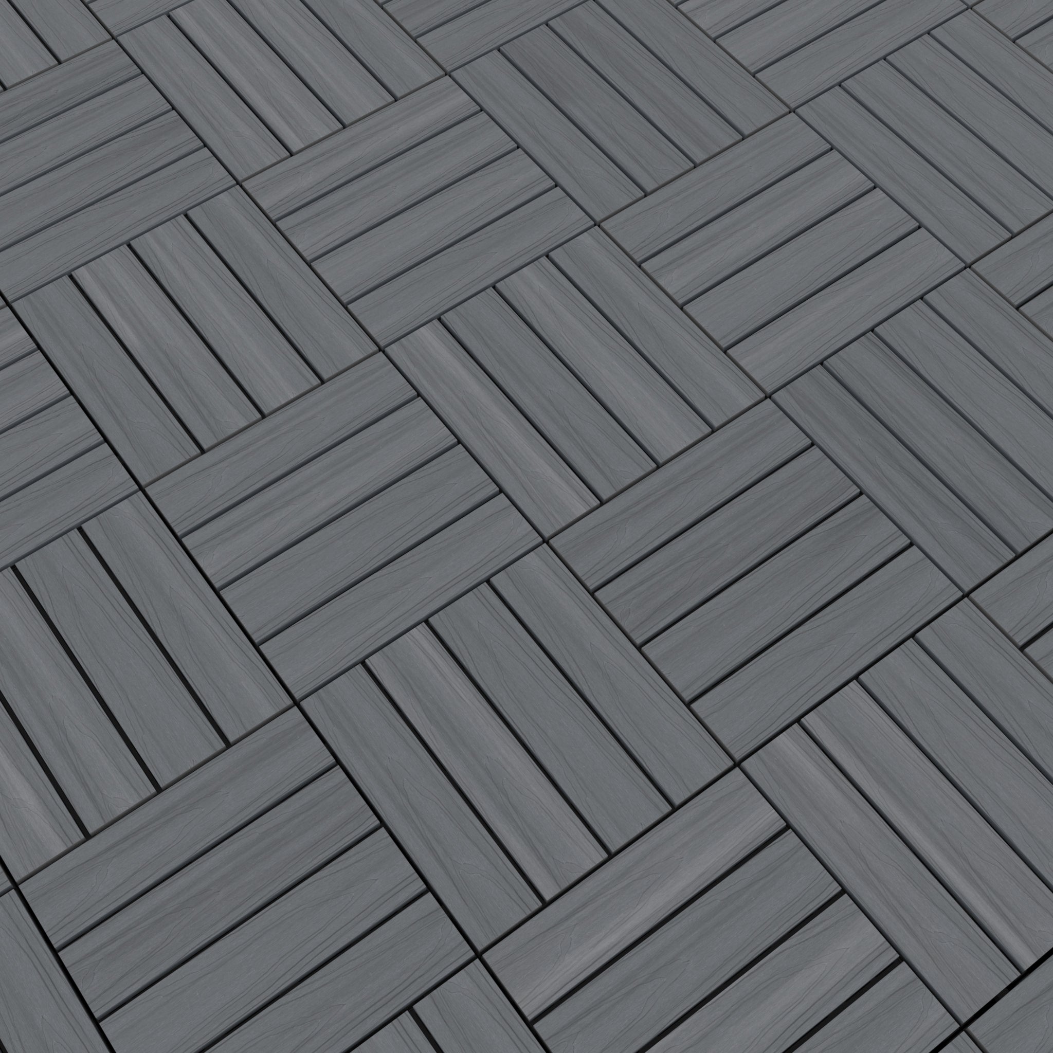 NeoTimber Deluxe Composite Deck Tiles – Grey – In Situ