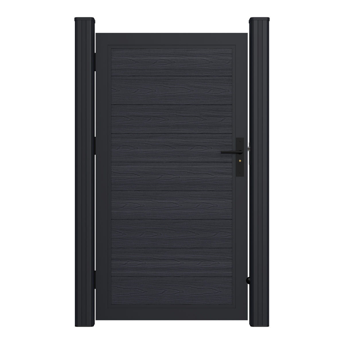 NeoTimber Deluxe Composite Gate - Charcoal - Full Gate Front