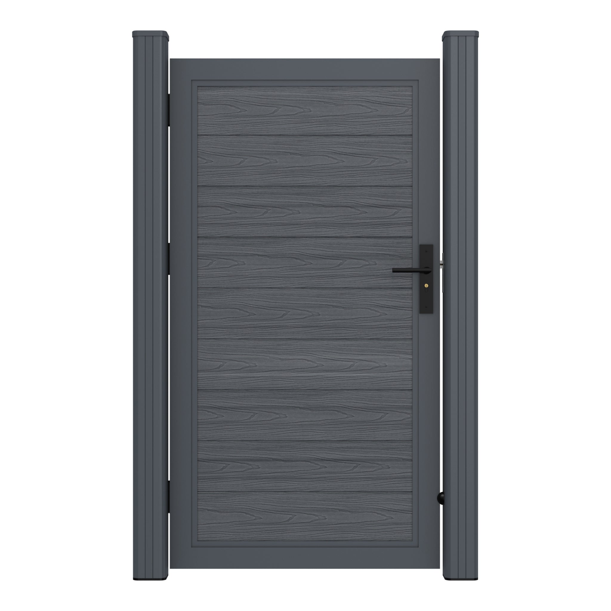 NeoTimber Deluxe Composite Gate - Grey - Full Gate Front