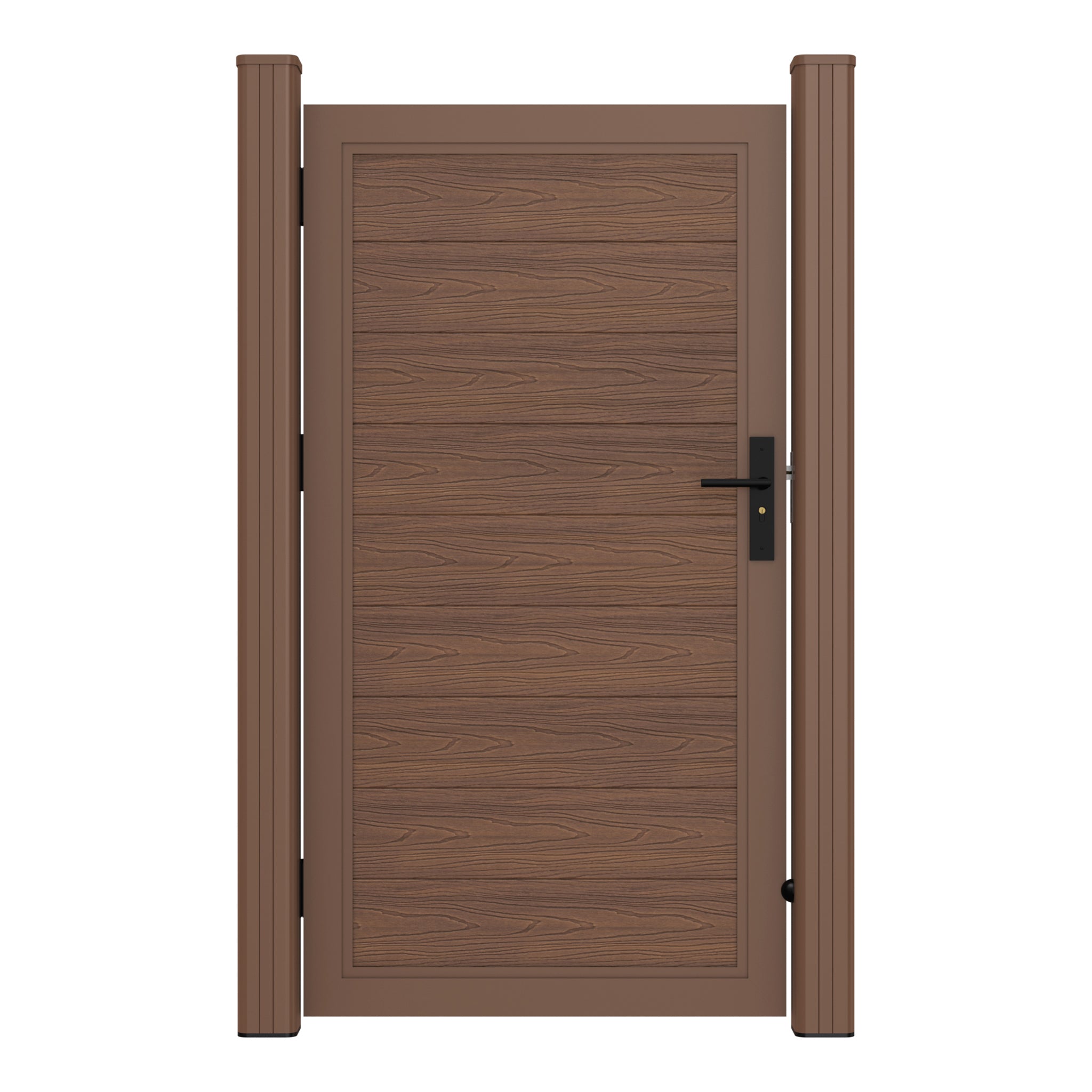 NeoTimber Deluxe Composite Gate - Teak - Full Gate Front