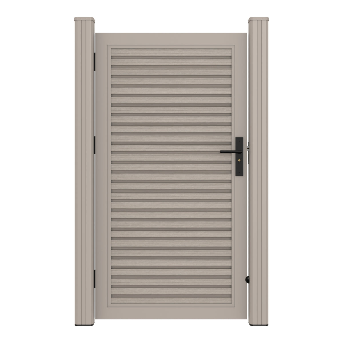 NeoTimber Slatted Composite Gate - Ash White - Full Gate Front