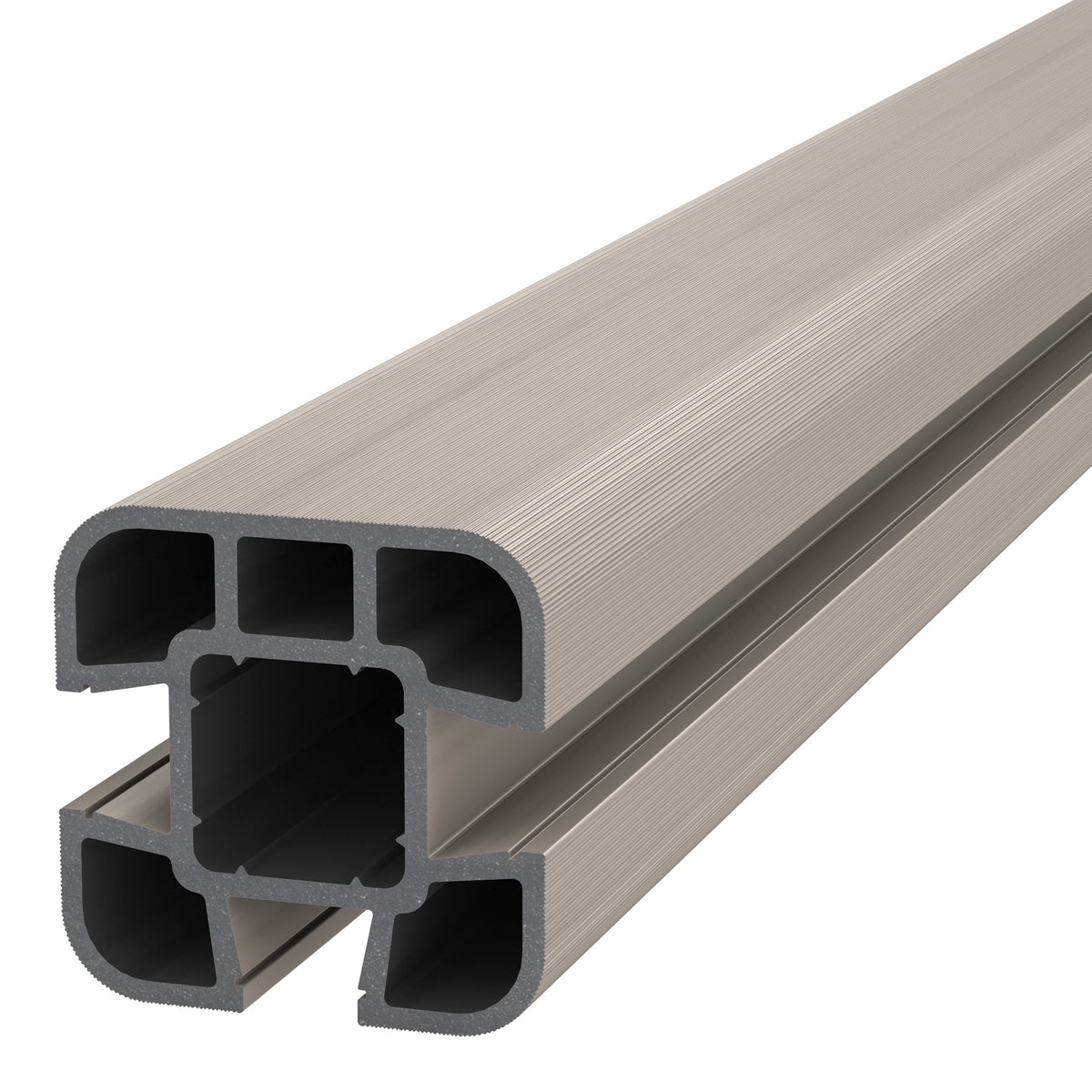 NeoTimber Composite Fence Post - Ash White - Angled Close Up