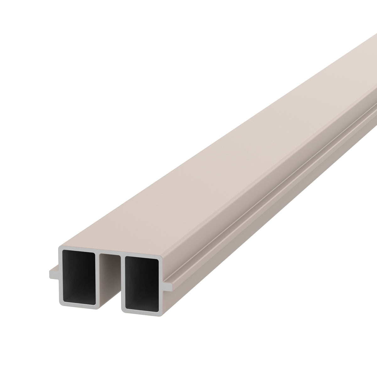 NeoTimber Composite Fence Post Insert - Ash White - Angled Close-Up