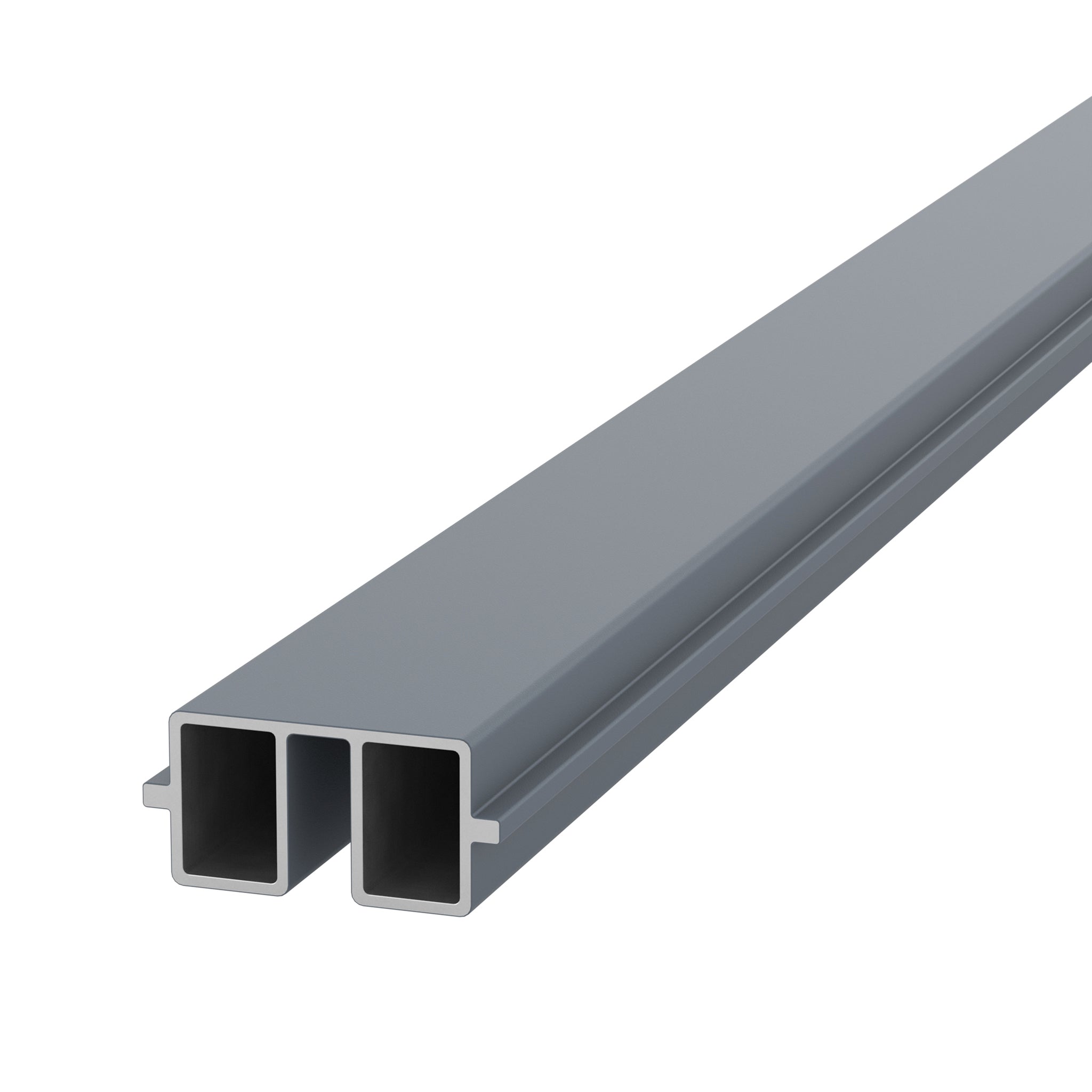 NeoTimber Composite Fence Post Insert - Grey - Angled Close-Up