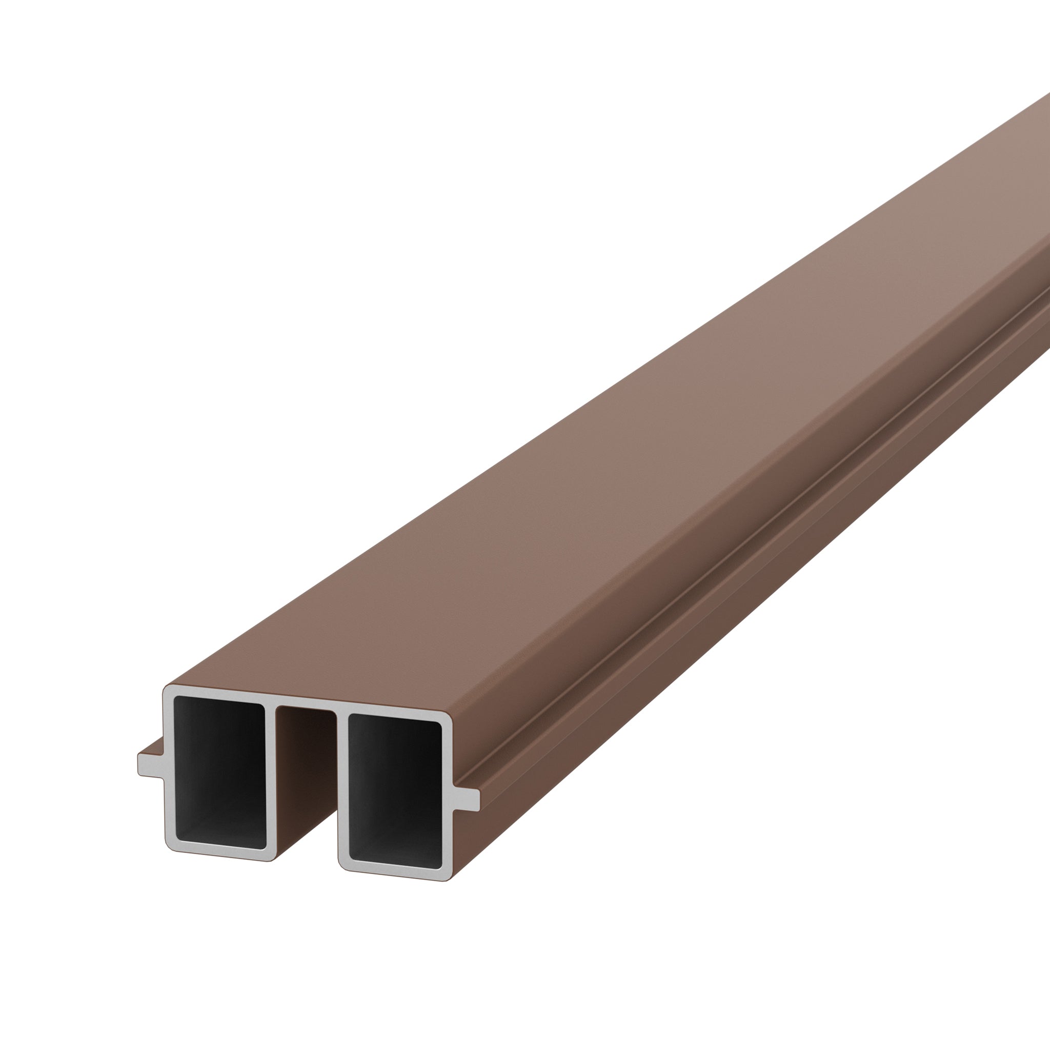 NeoTimber Composite Fence Post Insert - Teak - Angled Close-Up