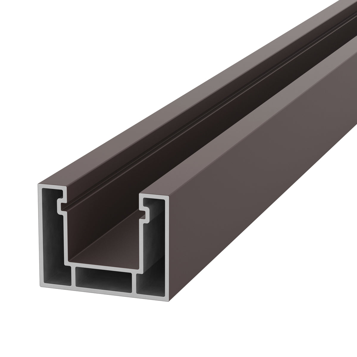 NeoTimber Concrete Fence Post Insert - Chocolate - Angled Close-Up