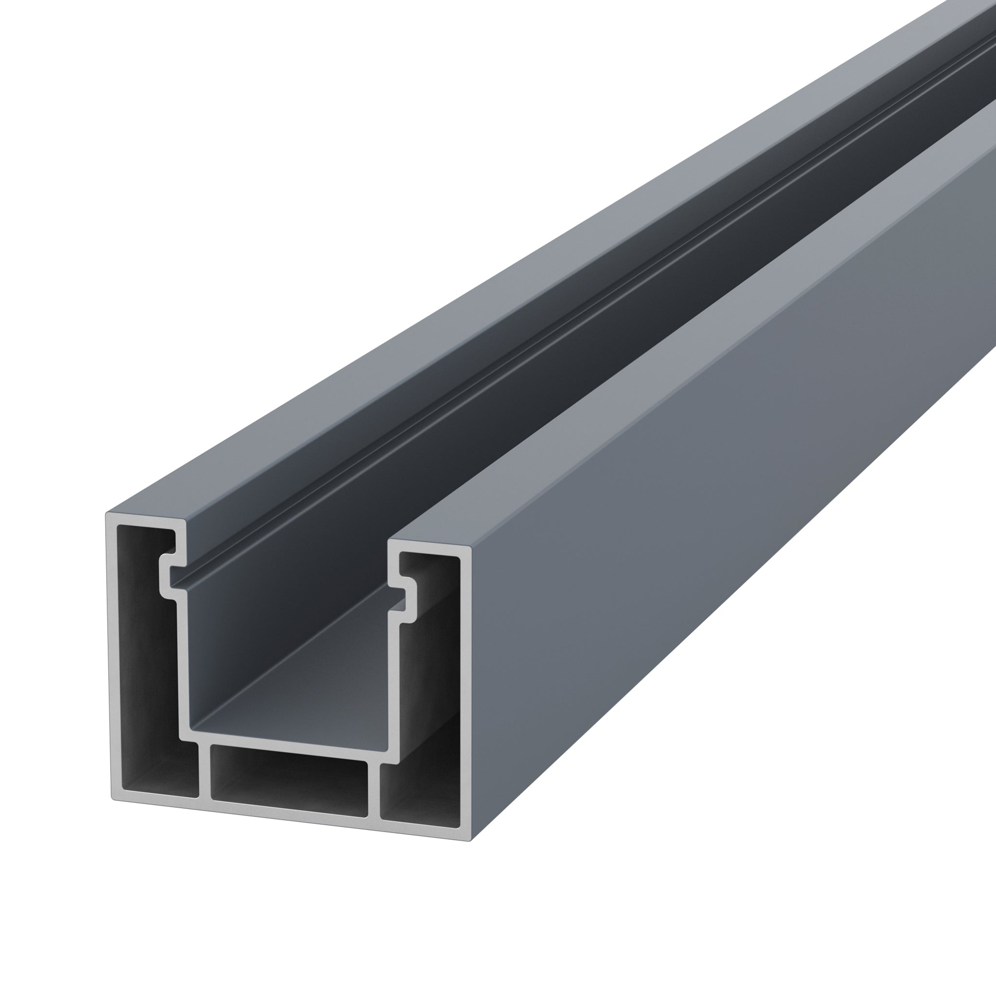 NeoTimber Concrete Fence Post Insert - Grey - Angled Close-Up