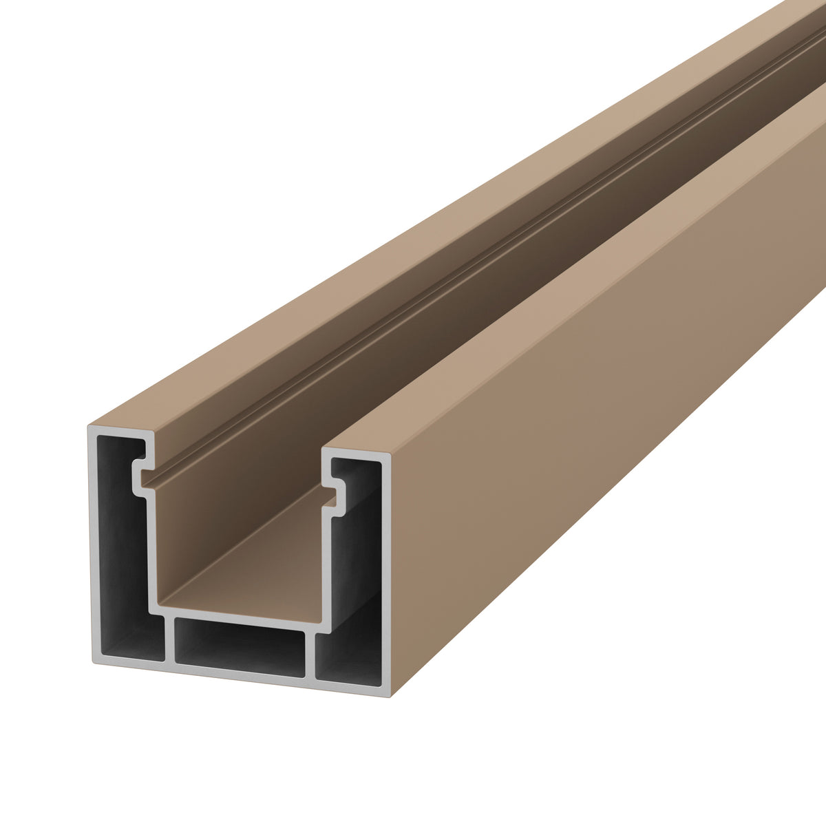NeoTimber Concrete Fence Post Insert - Oak - Angled Close-Up