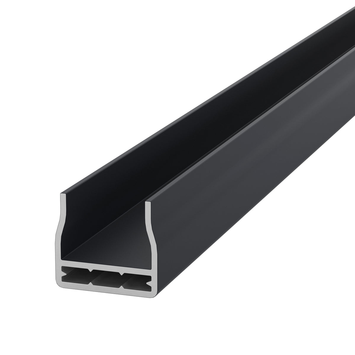 NeoTimber Fence Board Capping Rails - Charcoal - Angled Close-Up