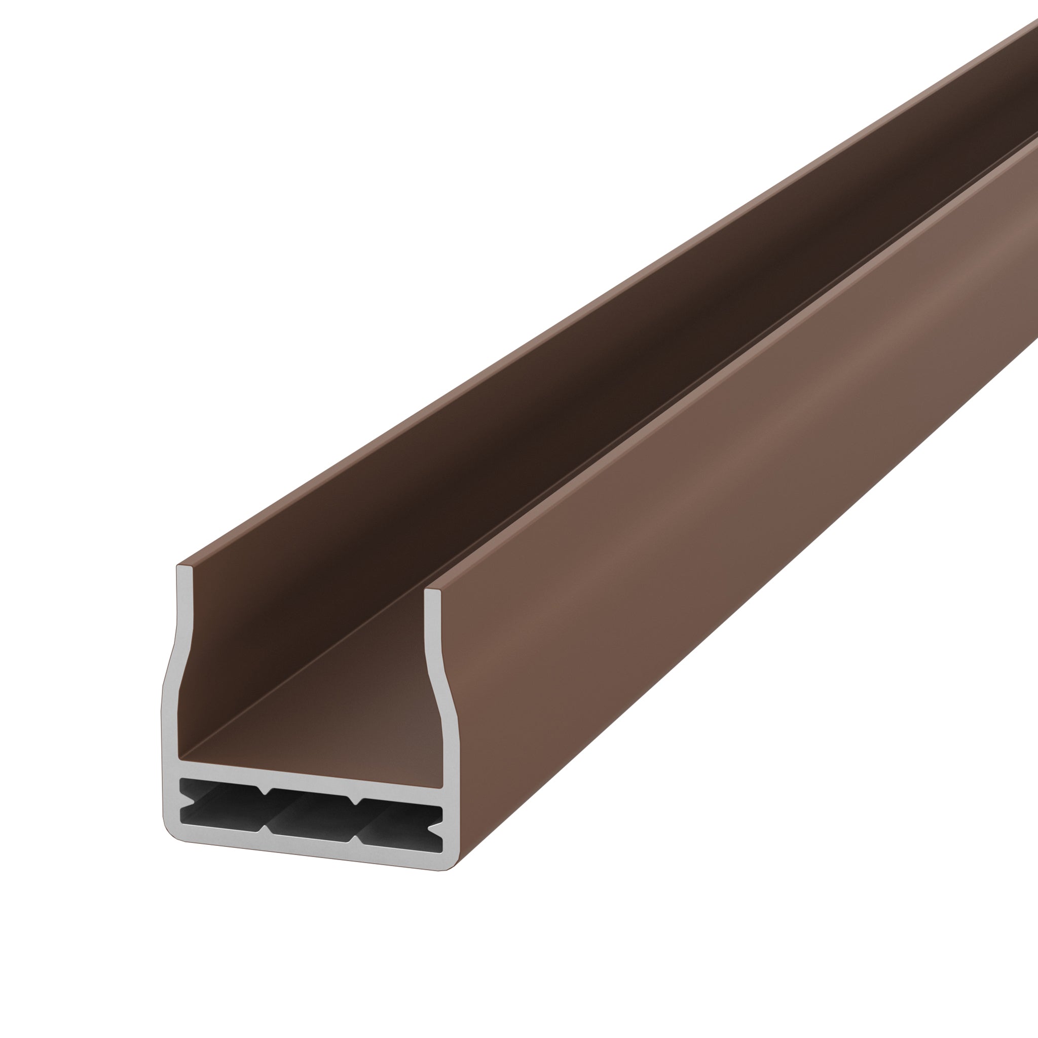 NeoTimber Fence Board Capping Rails - Teak - Angled Close-Up