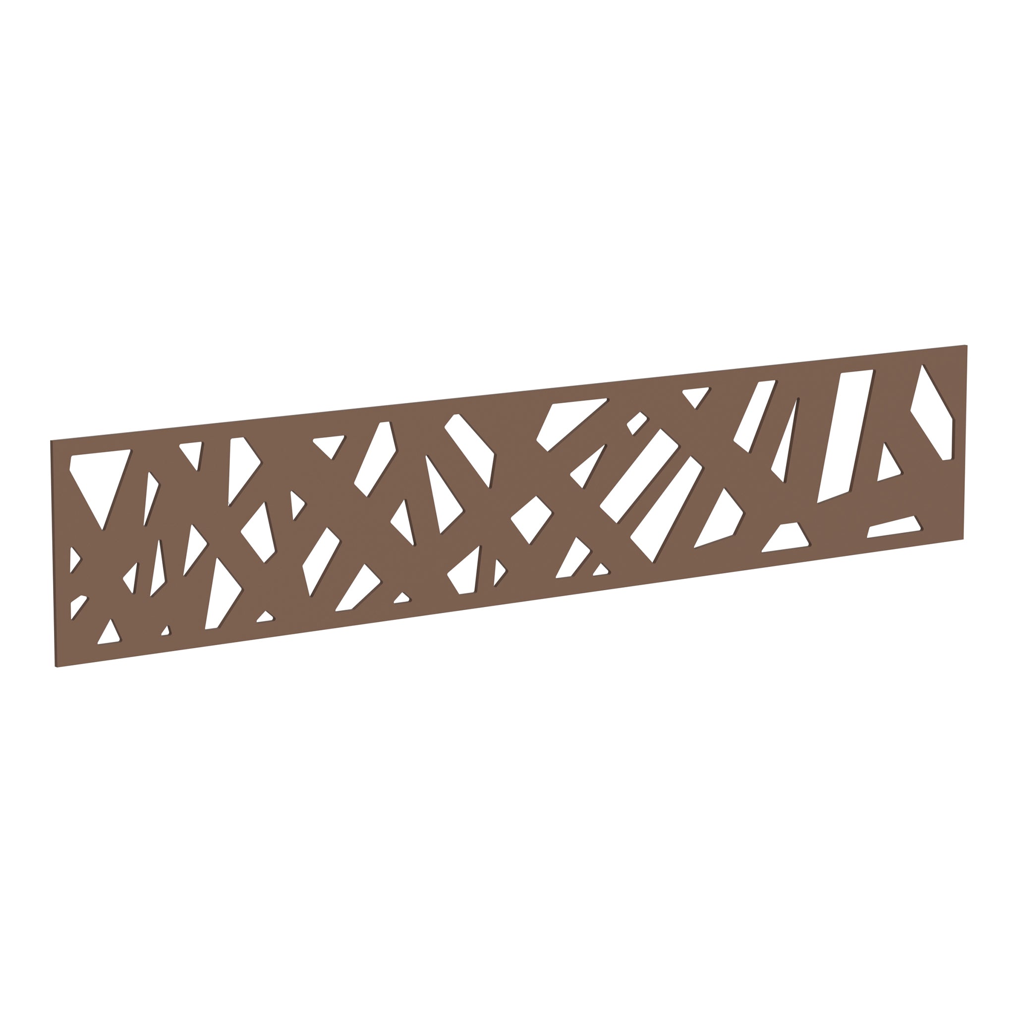 NeoTimber Contemporary Fence Screen - Teak - Angled Close-Up