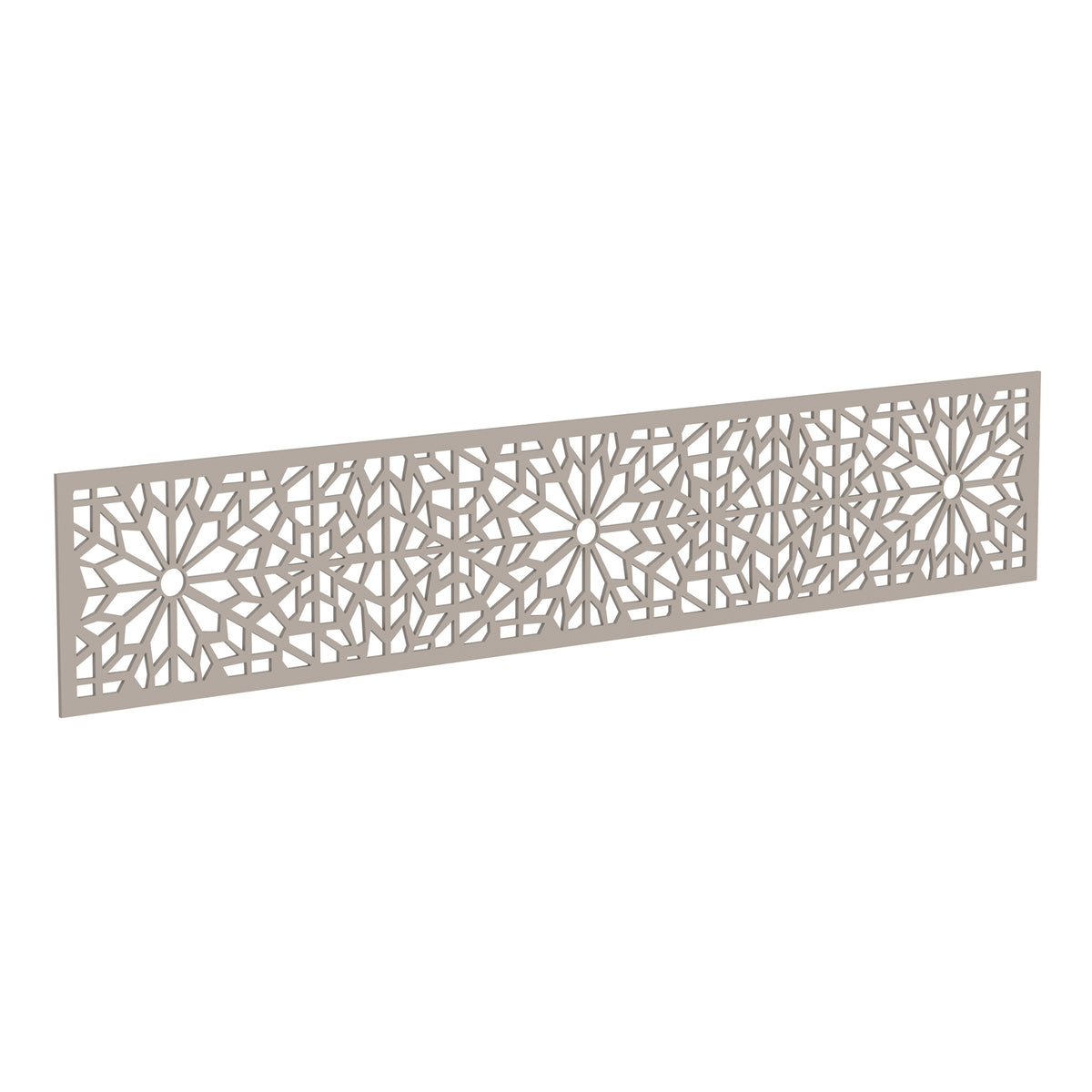 NeoTimber Geometric Fence Screen - Ash White - Angled Close-Up
