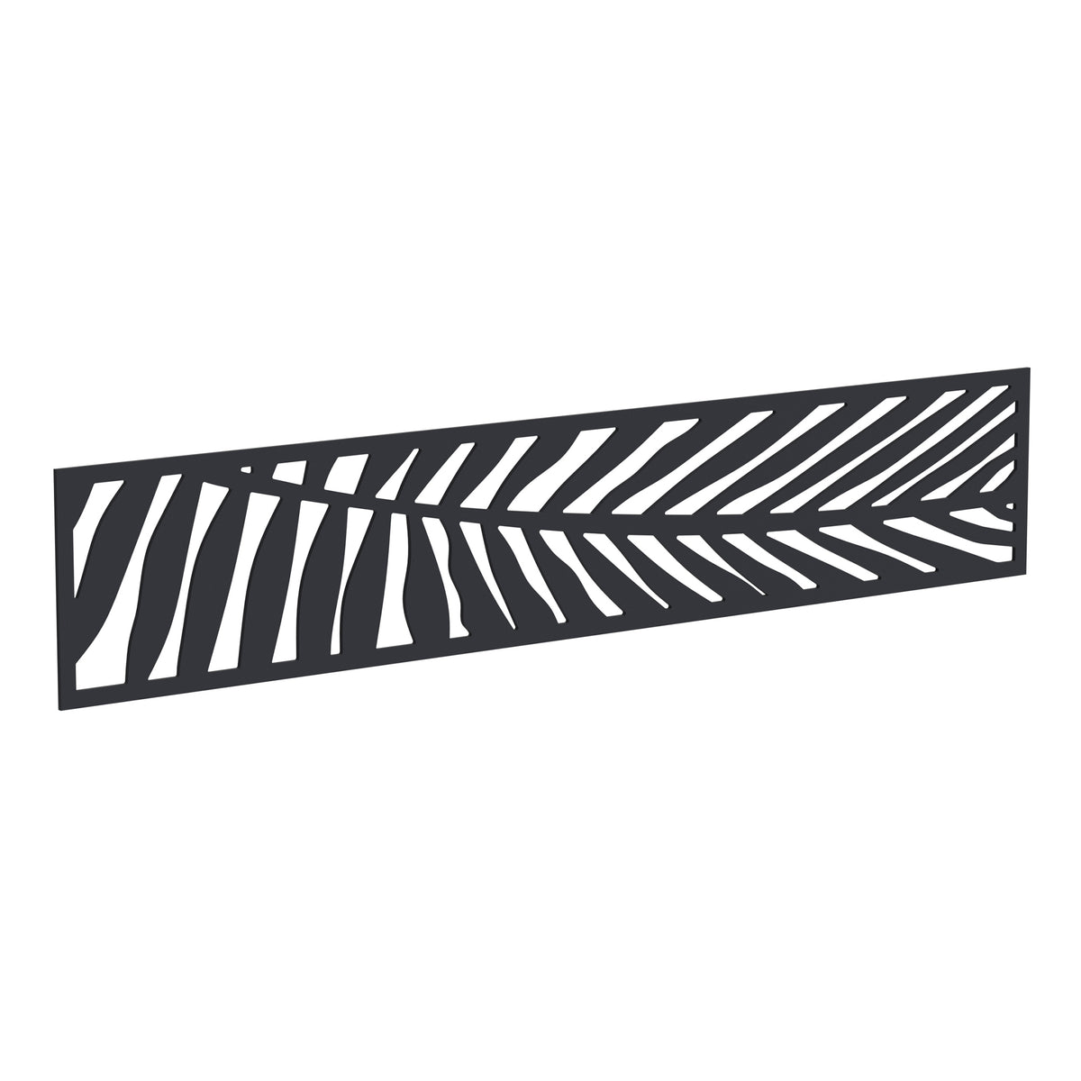 NeoTimber Leaf Fence Screen - Charcoal - Angled Close-Up