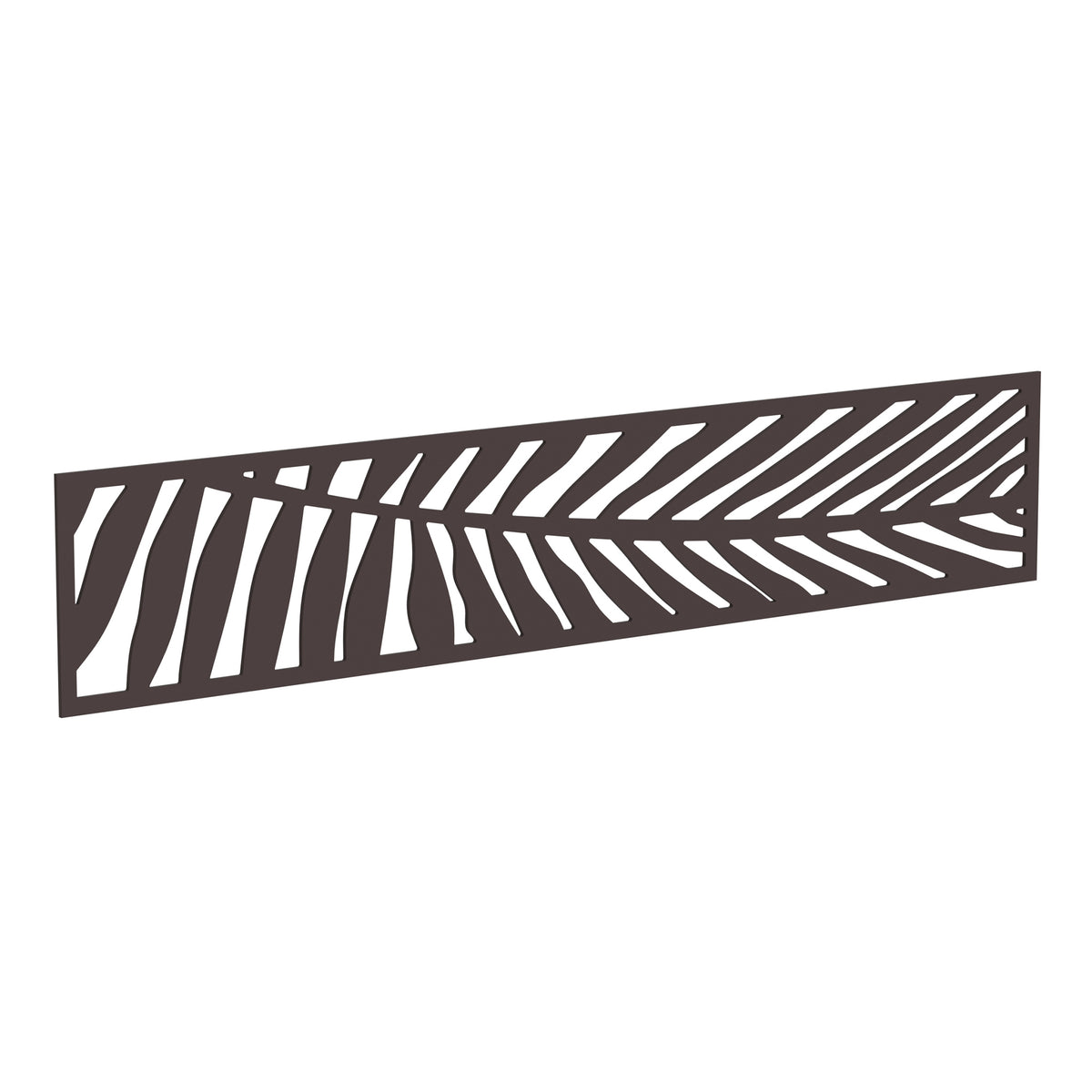 NeoTimber Leaf Fence Screen - Chocolate - Angled Close-Up