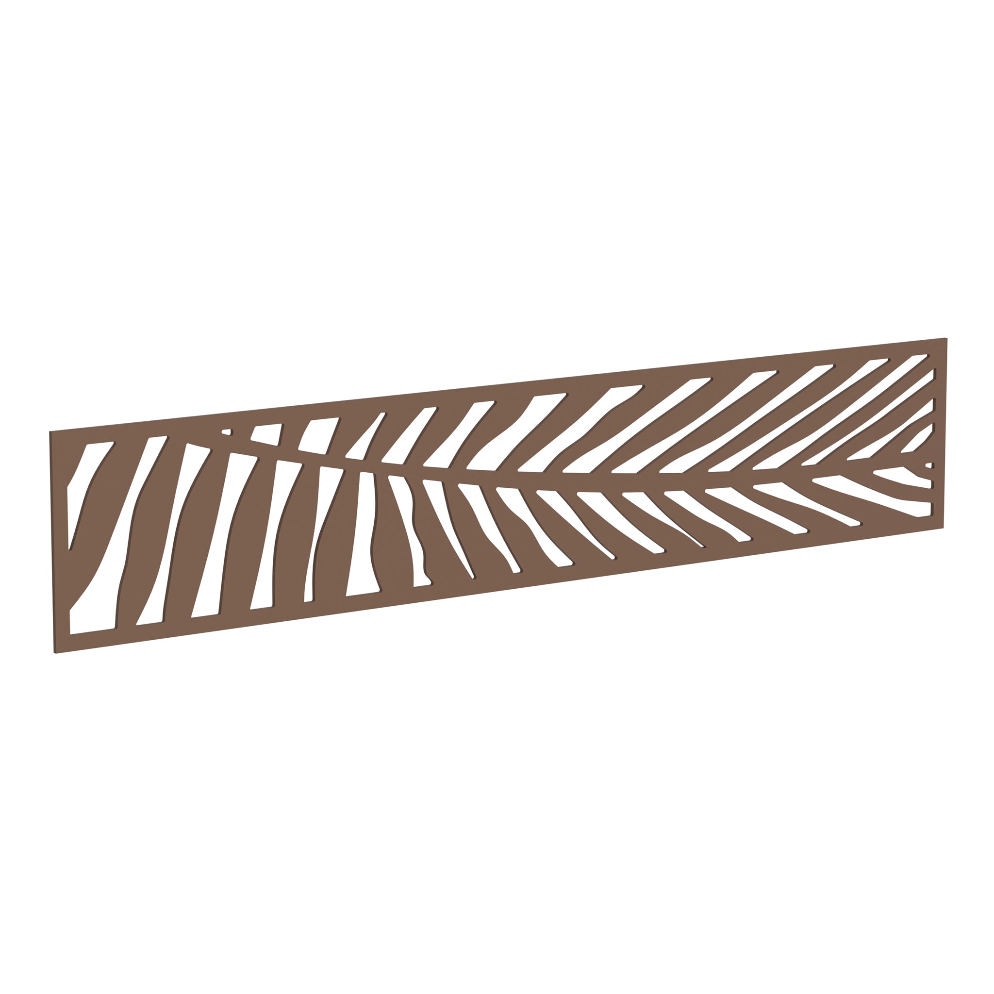 NeoTimber Leaf Fence Screen - Teak - Angled Close-Up