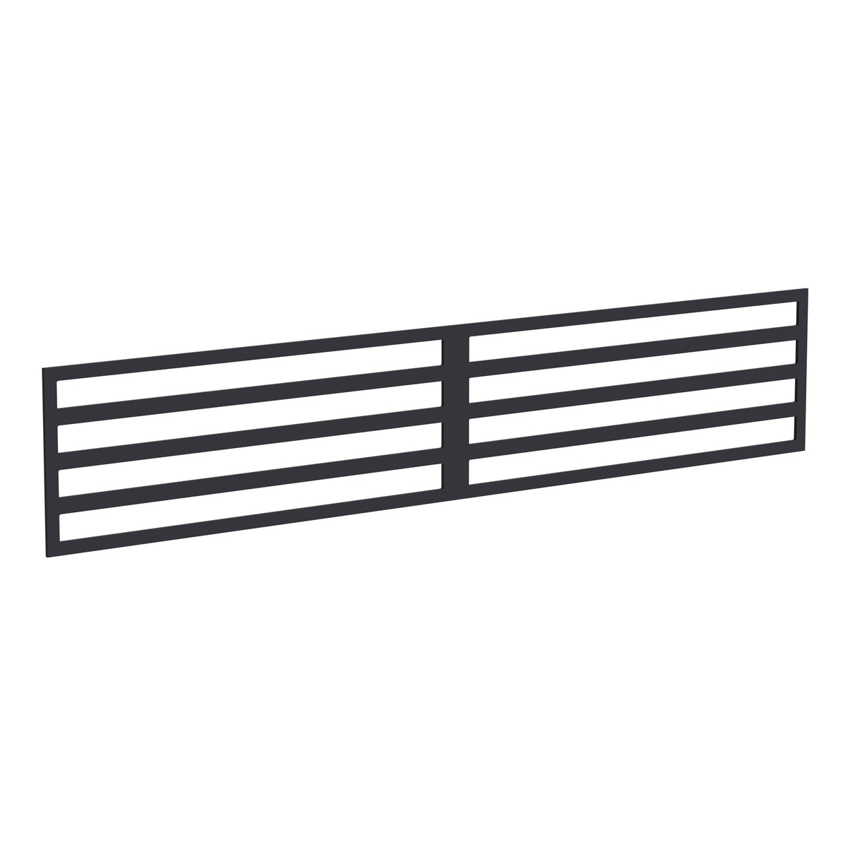 NeoTimber Linear Fence Screen - Charcoal - Angled Close-Up