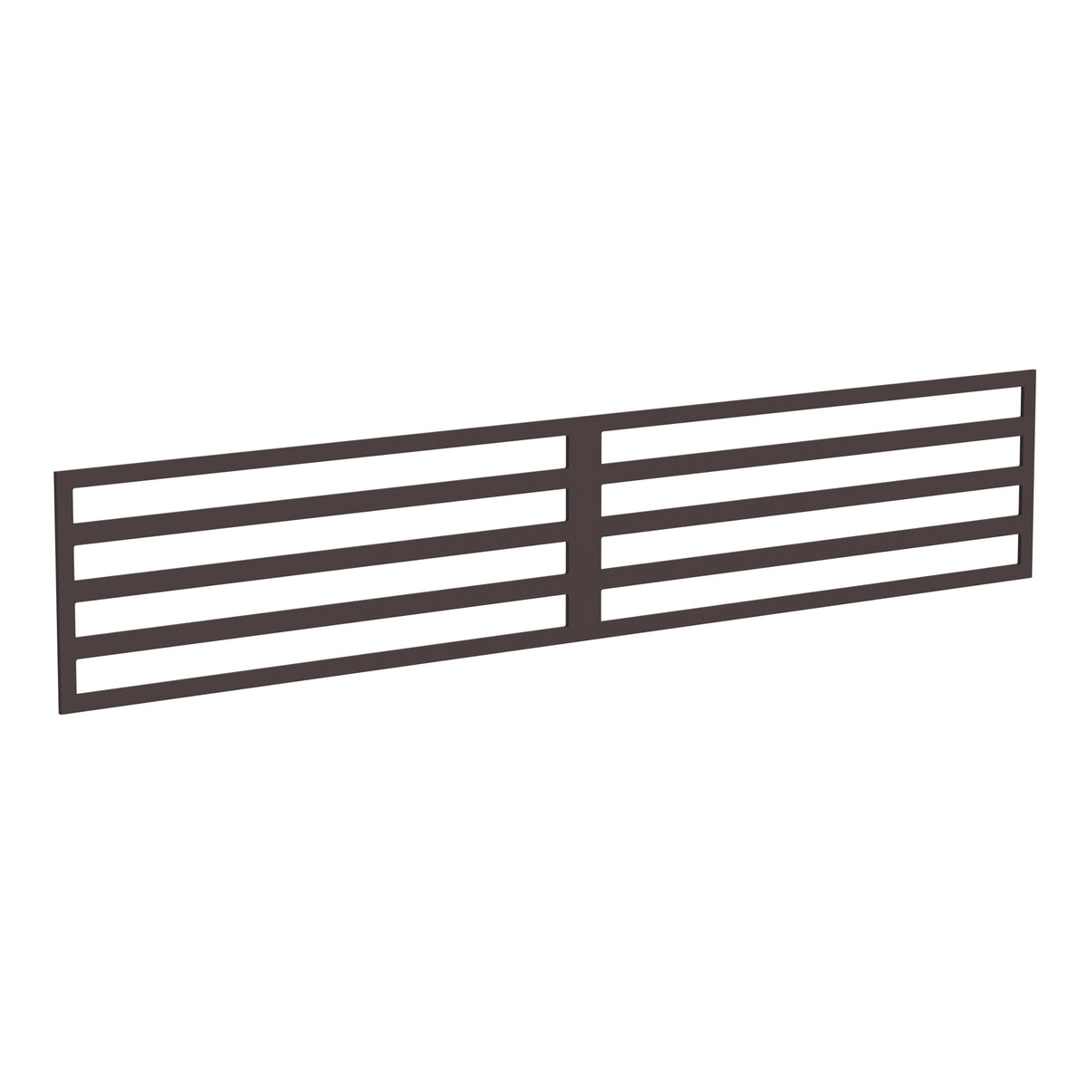 NeoTimber Linear Fence Screen - Chocolate - Angled Close-Up