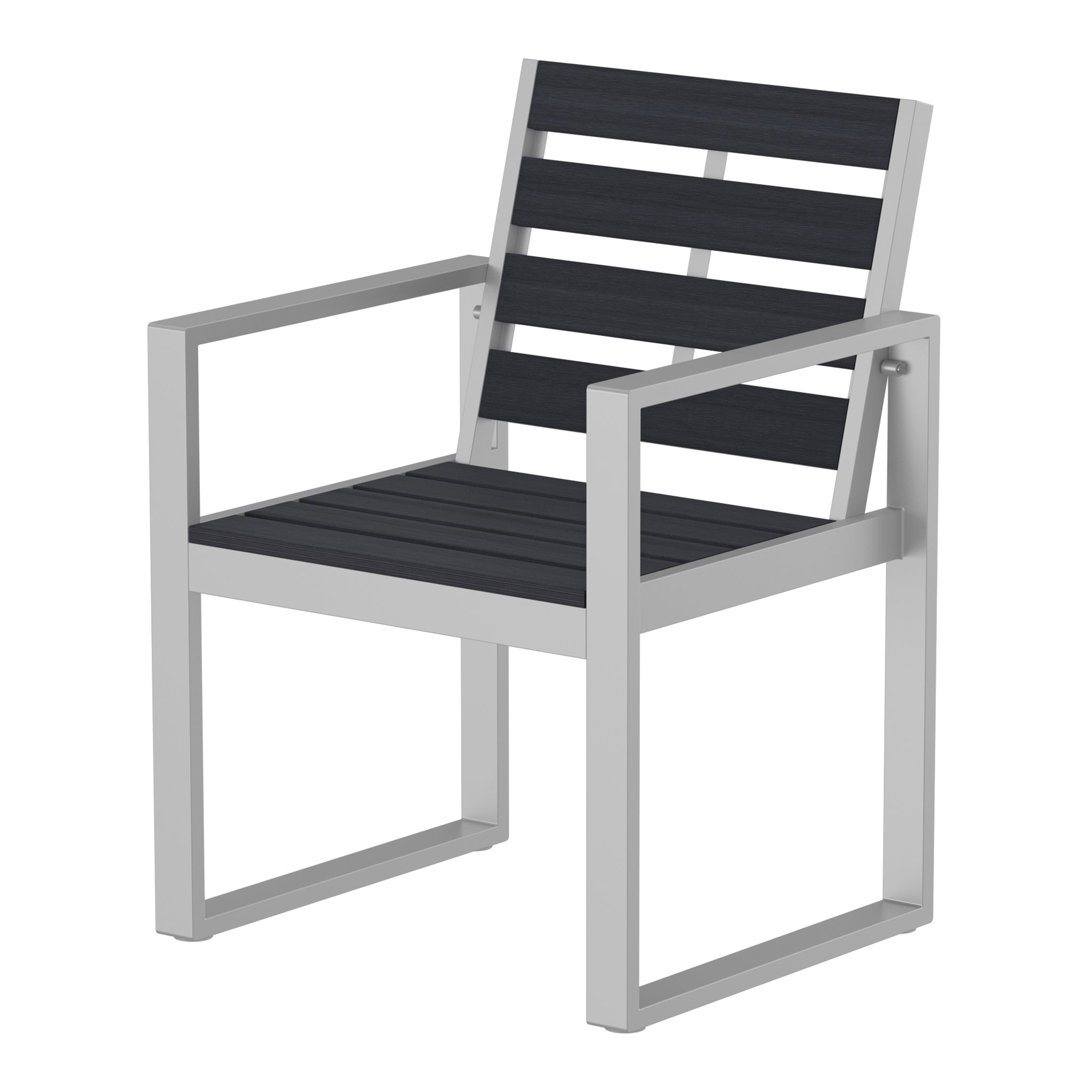 NeoTimber Composite Armchair – Charcoal – Angled Close Up
