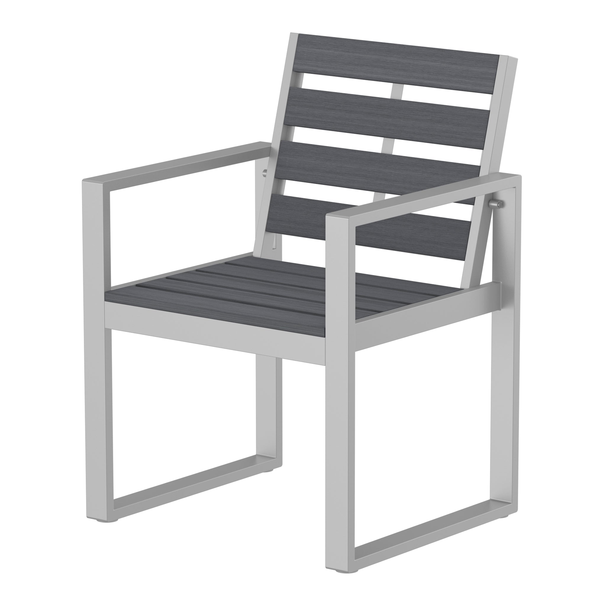 NeoTimber Composite Armchair – Grey – Angled Close Up