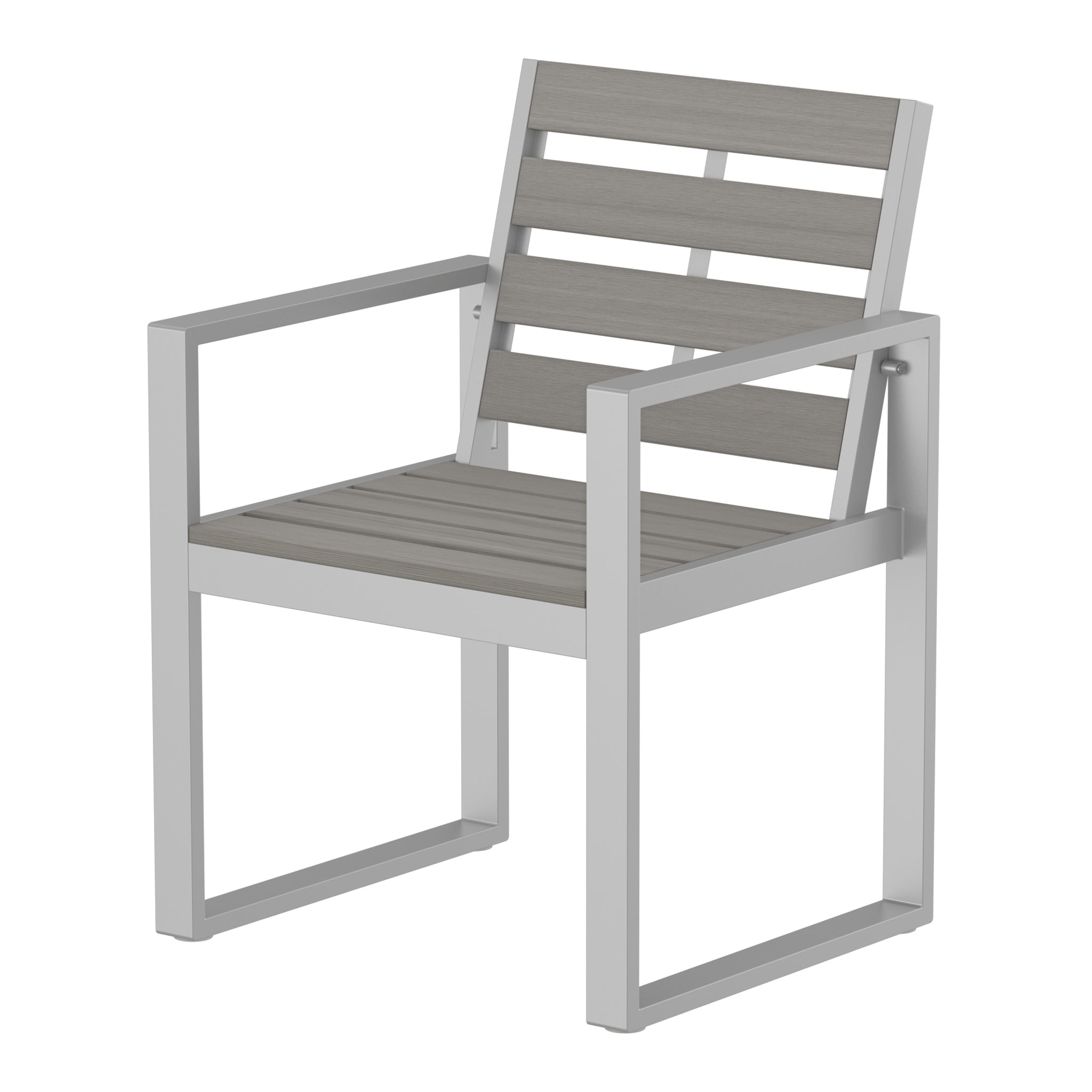 NeoTimber Composite Armchair – Silver Birch – Angled Close Up
