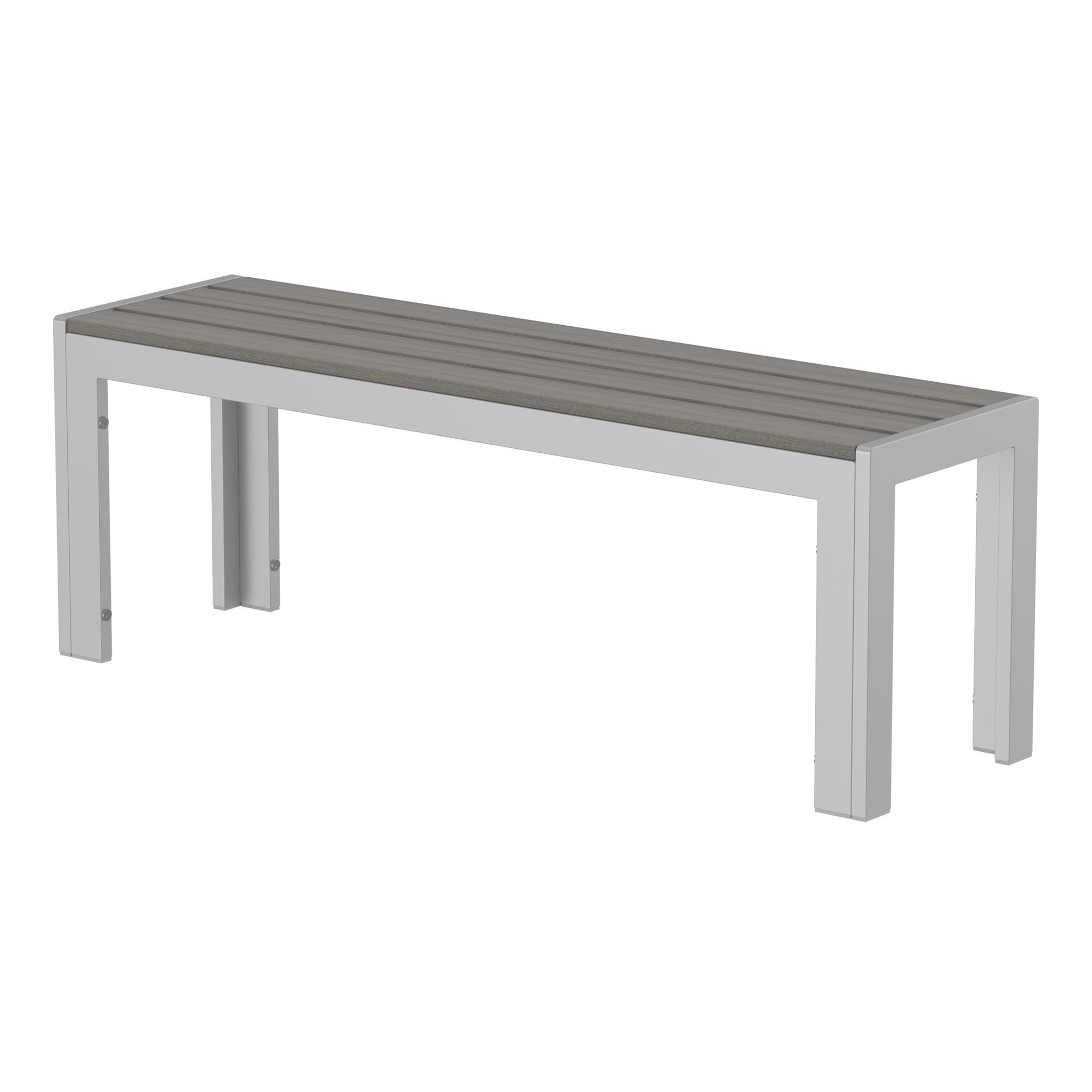 NeoTimber Composite Bench – Antique – Angled Close-Up