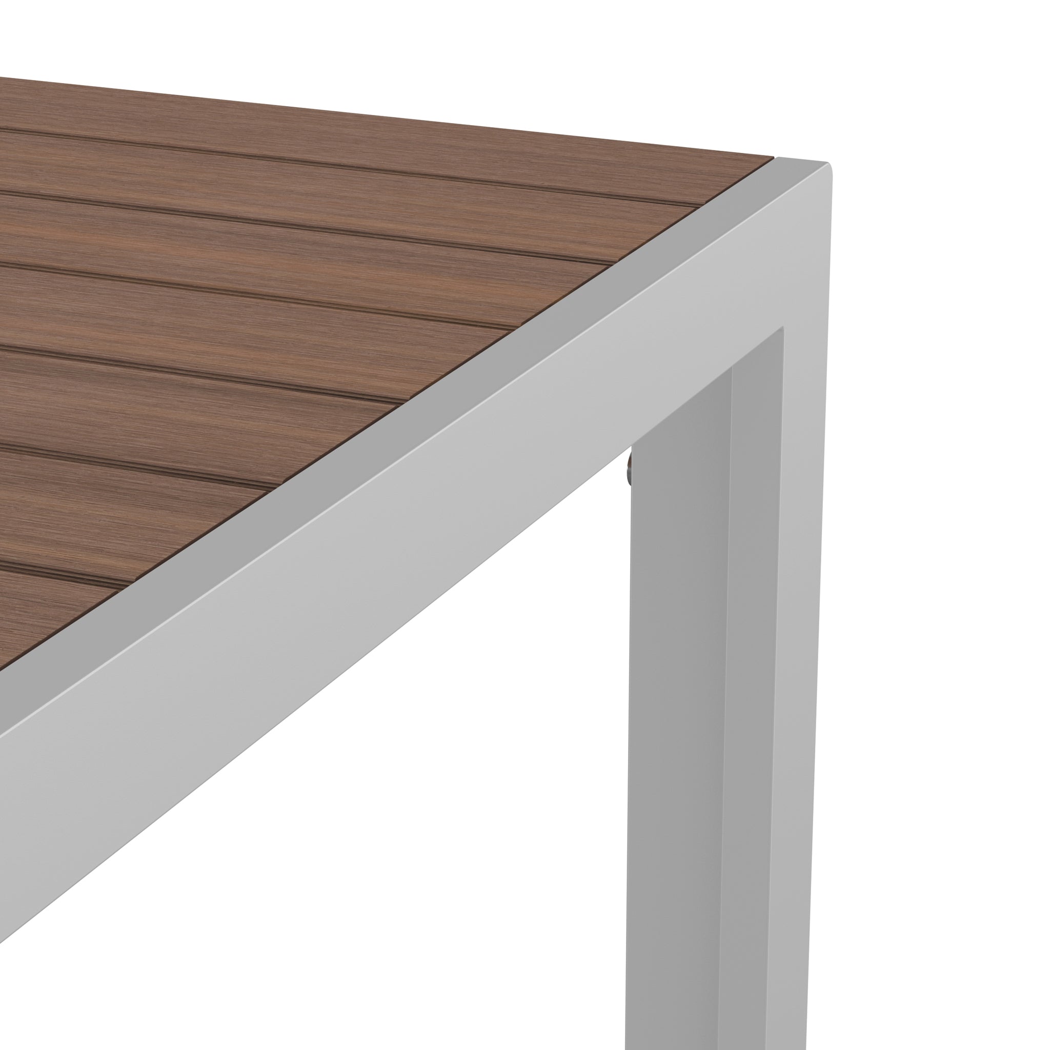 NeoTimber Composite Square Table – Teak – Surface Texture Detail