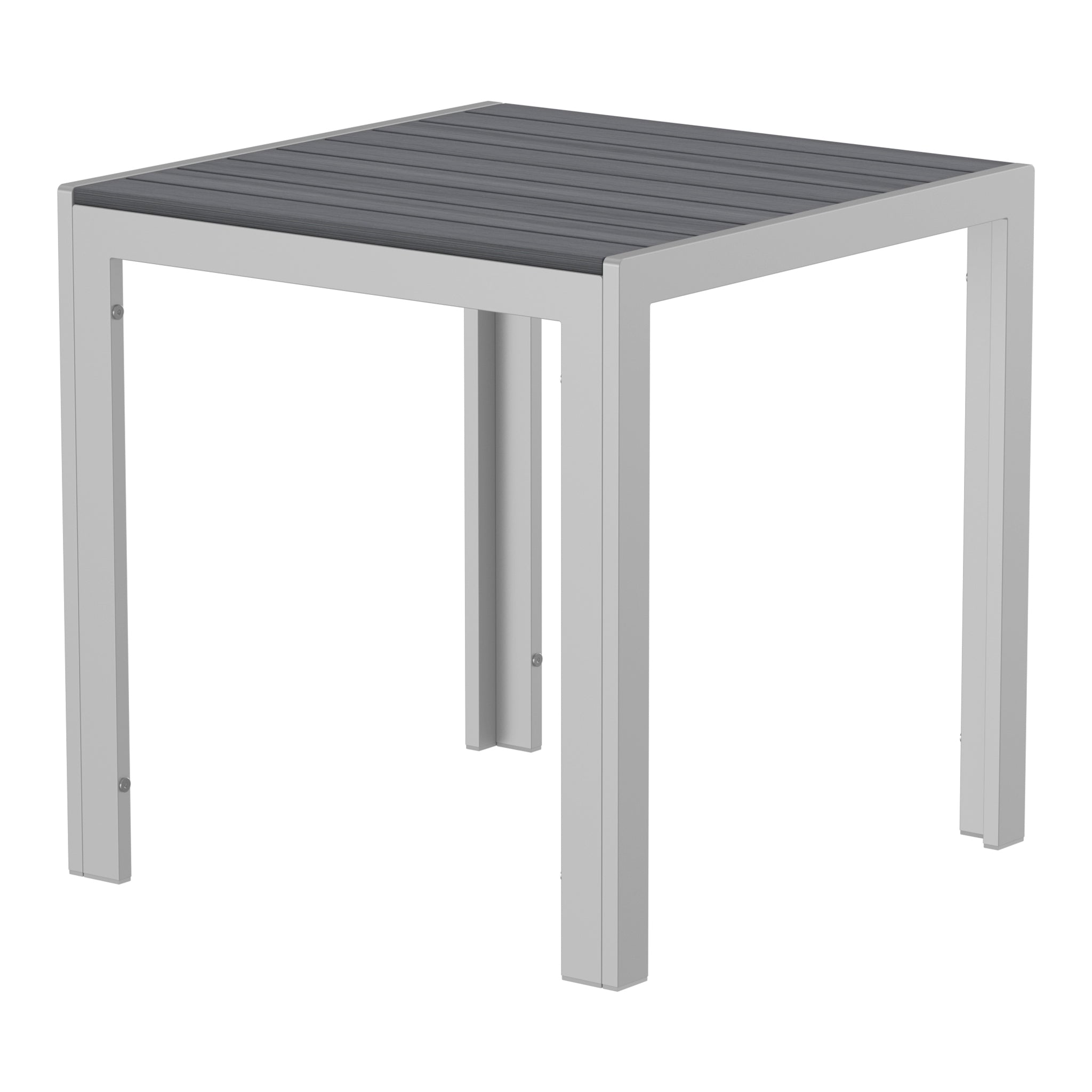 NeoTimber Composite Square Table – Grey – Angled Close-Up