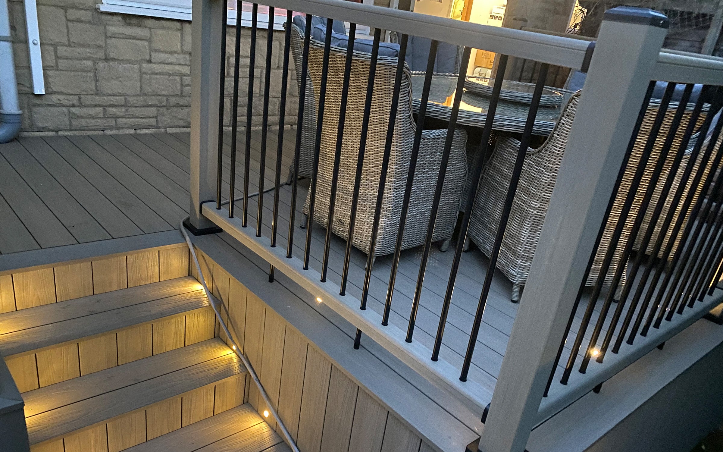 Grey Composite Balustrade Surrounding a NeoTimber® Deck