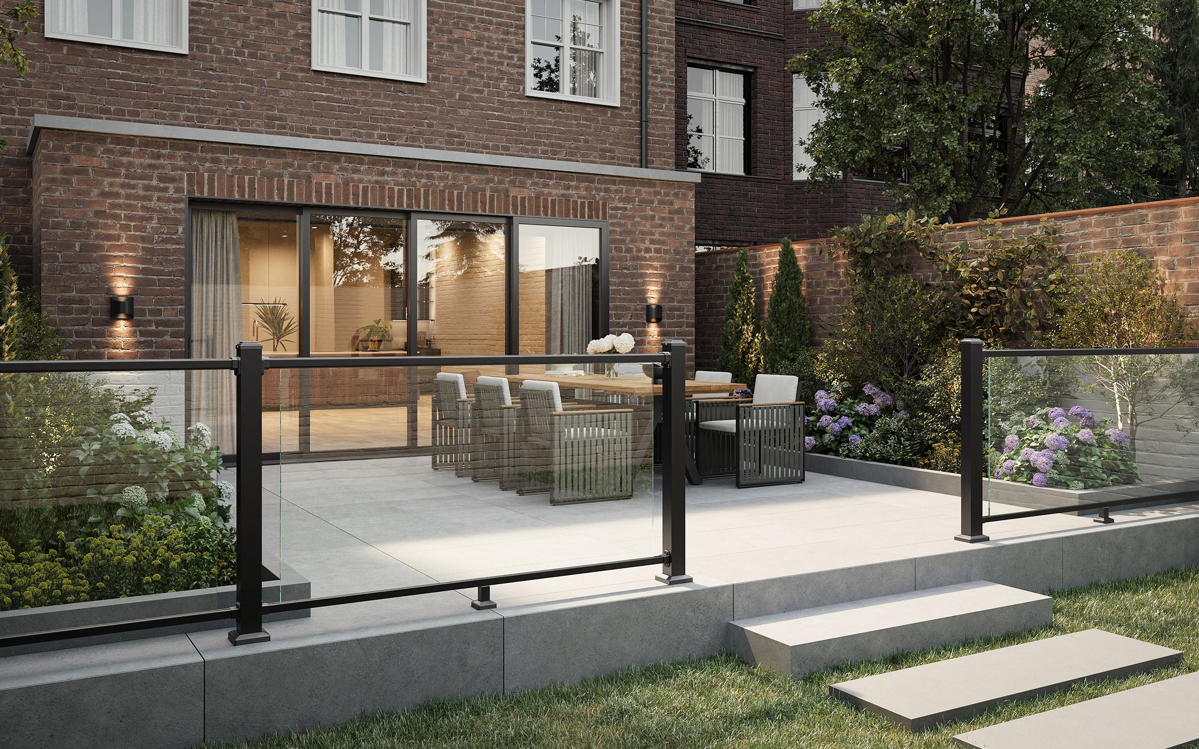 neotimber aluminium balustrade glass railing