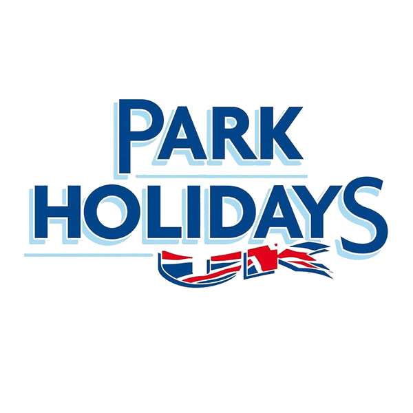 Logo of Park Holidays with a British flag on a white background